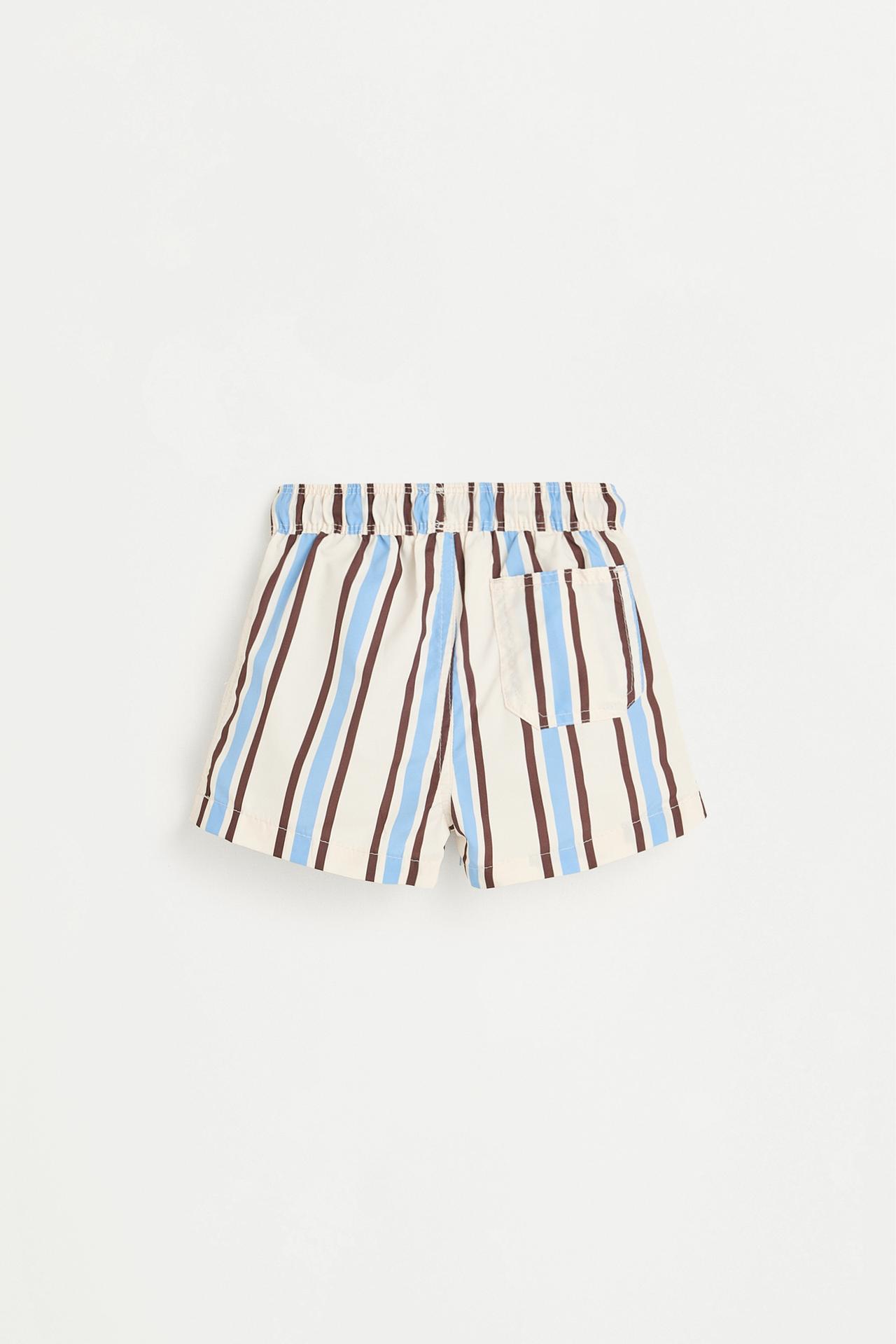 Baby Boy | Brown striped swim shorts — DEEP BLUE