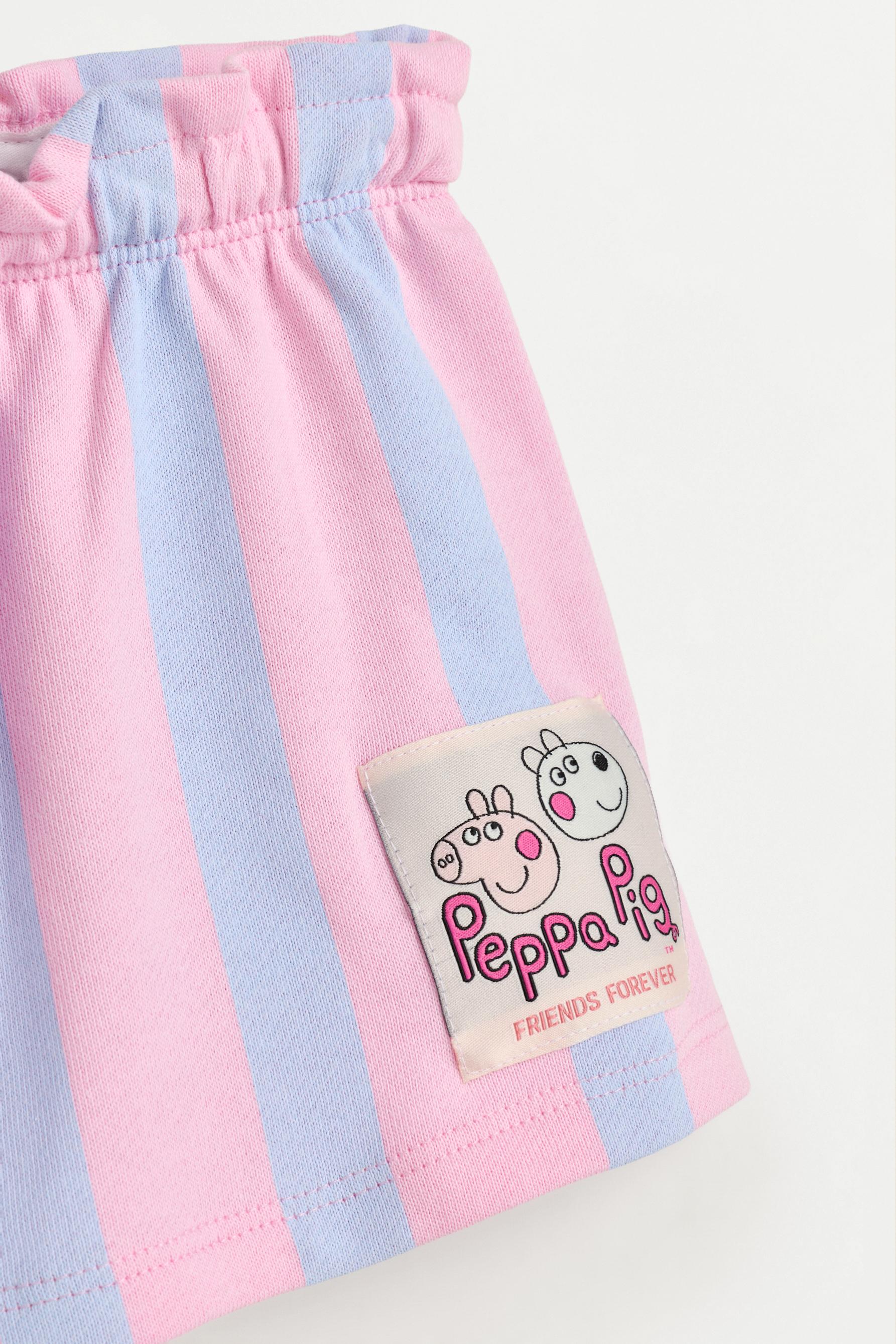 Peppa Pig™ patch T-shirt and shorts co-ord — PALE BLUE
