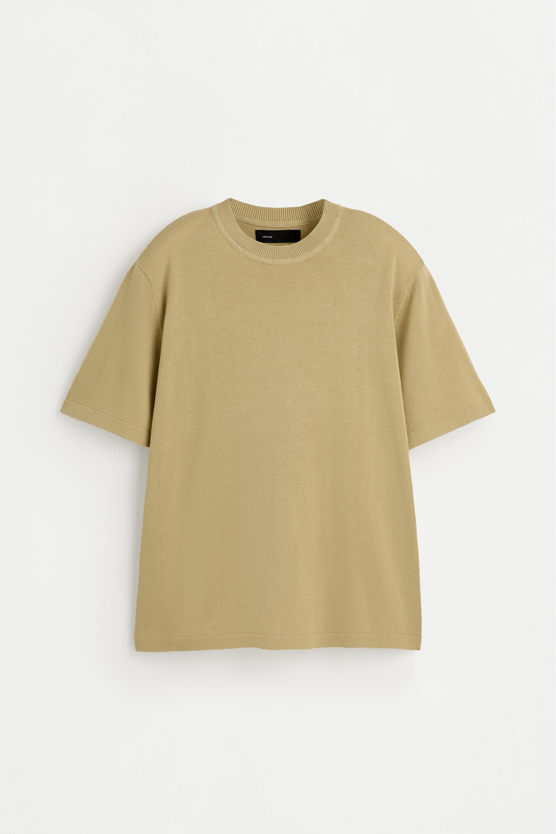 Basic knit T-shirt — PALE GREEN