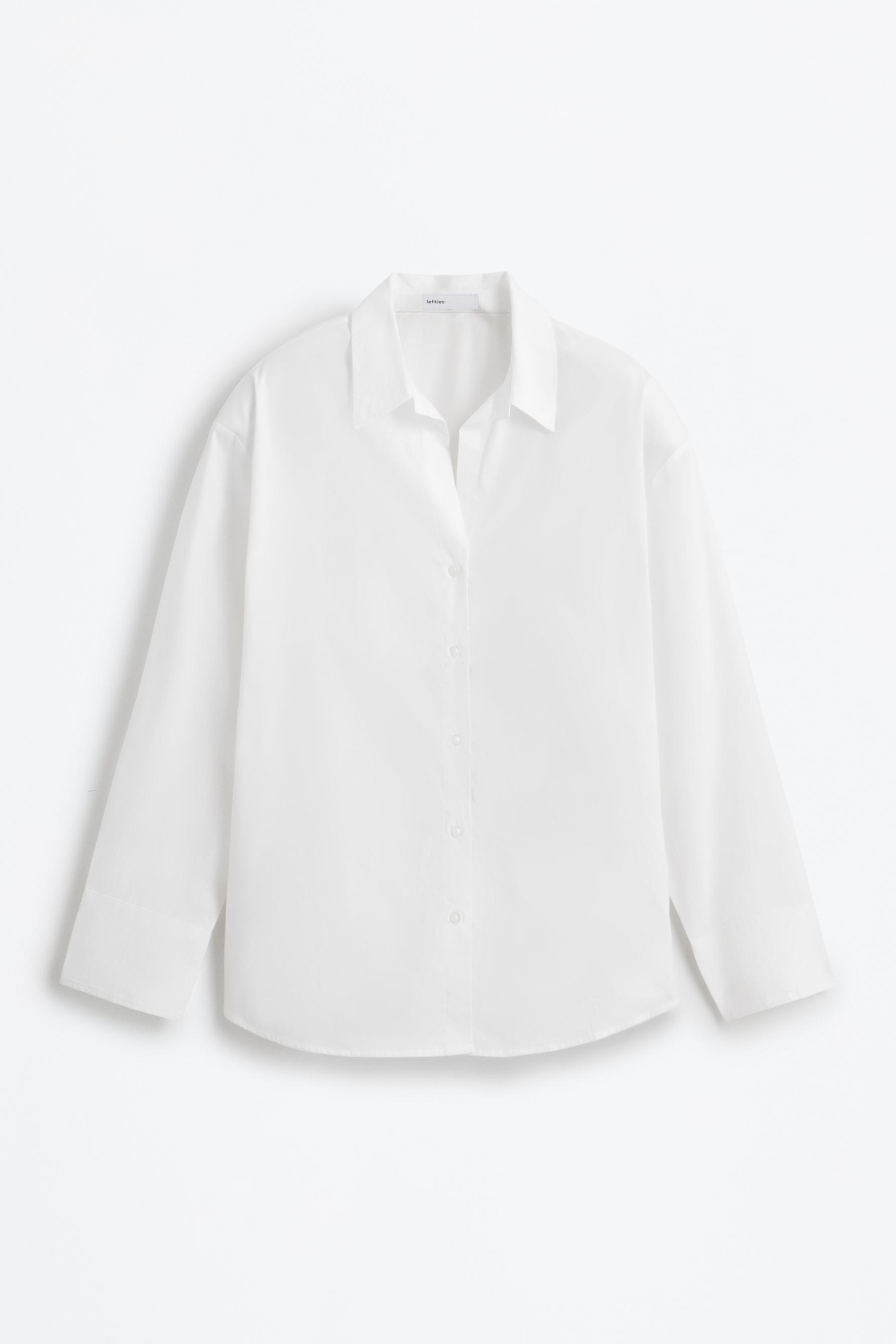 Basic poplin shirt — WHITE