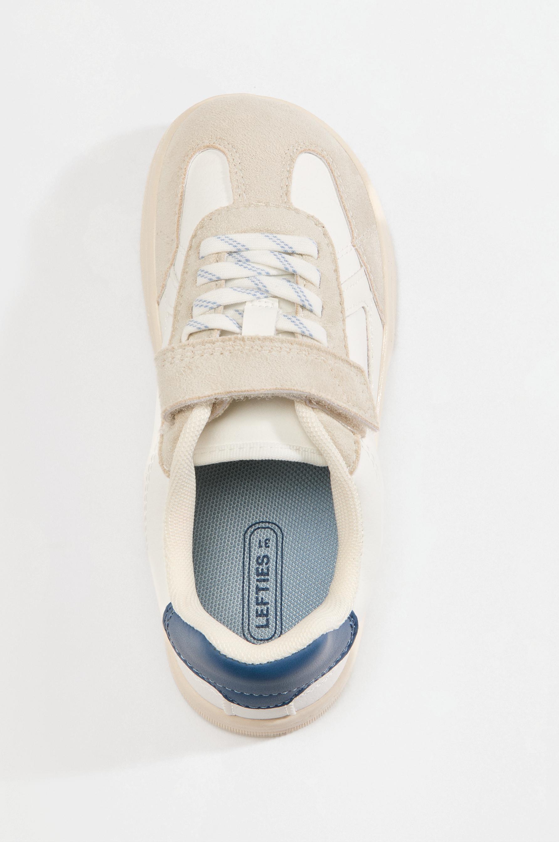 Barefoot mixed-material sneakers — WHITE