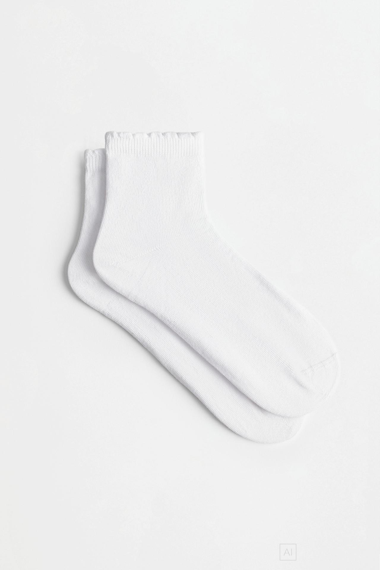 Ankle socks (7-pack) — WHITE/BLACK