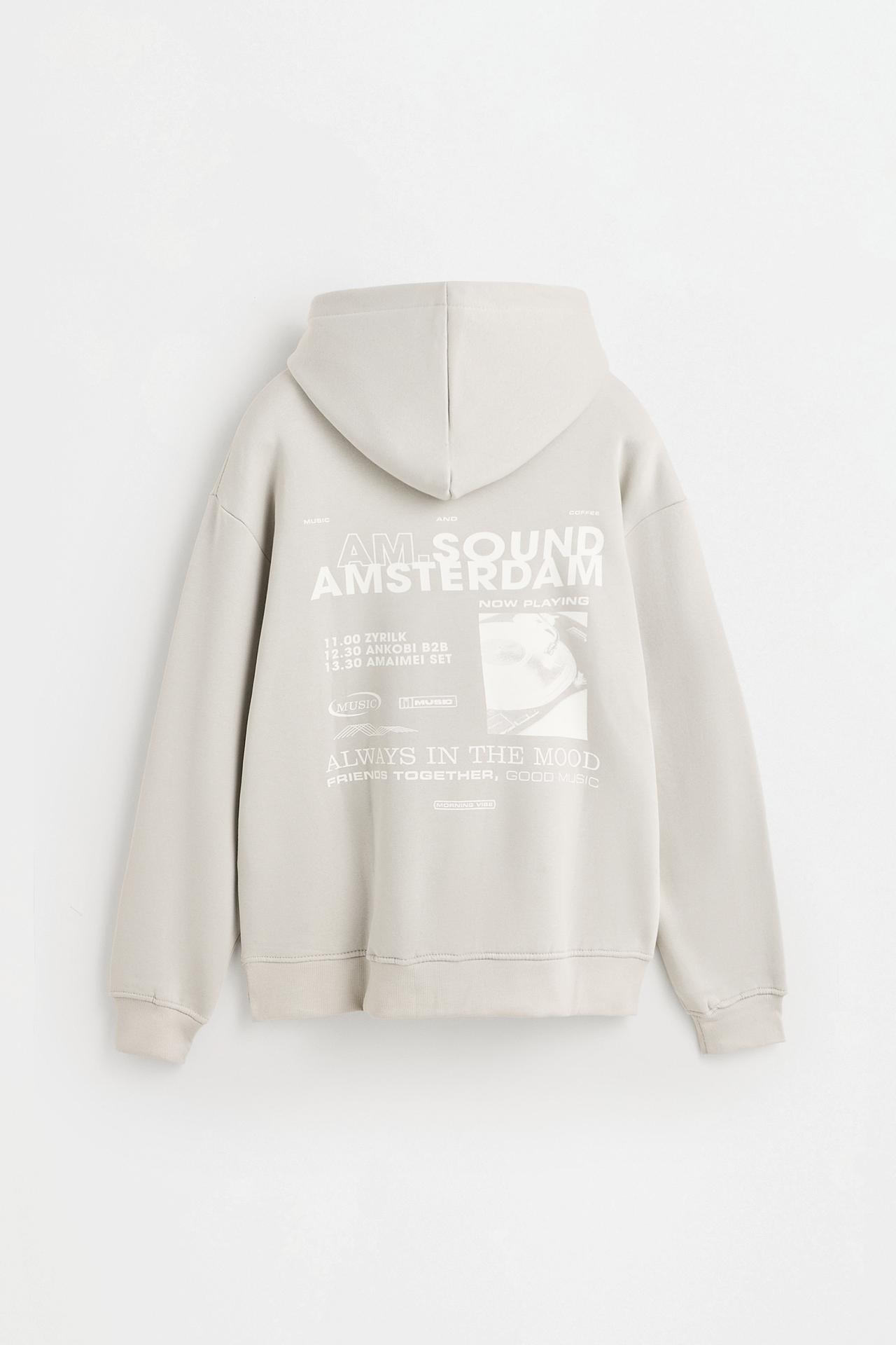 Printed sweatshirt — PALE GREY