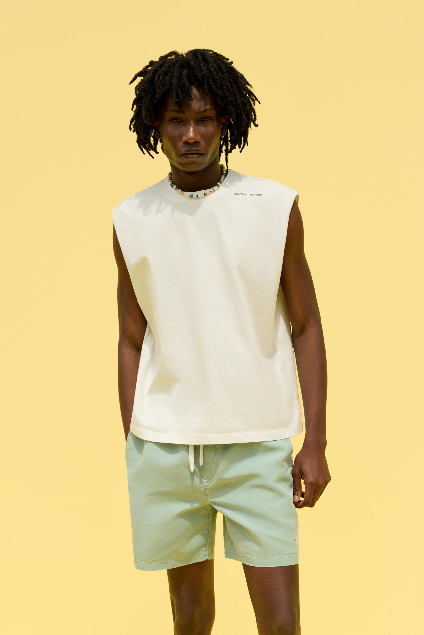 Printed tank top — OFF WHITE
