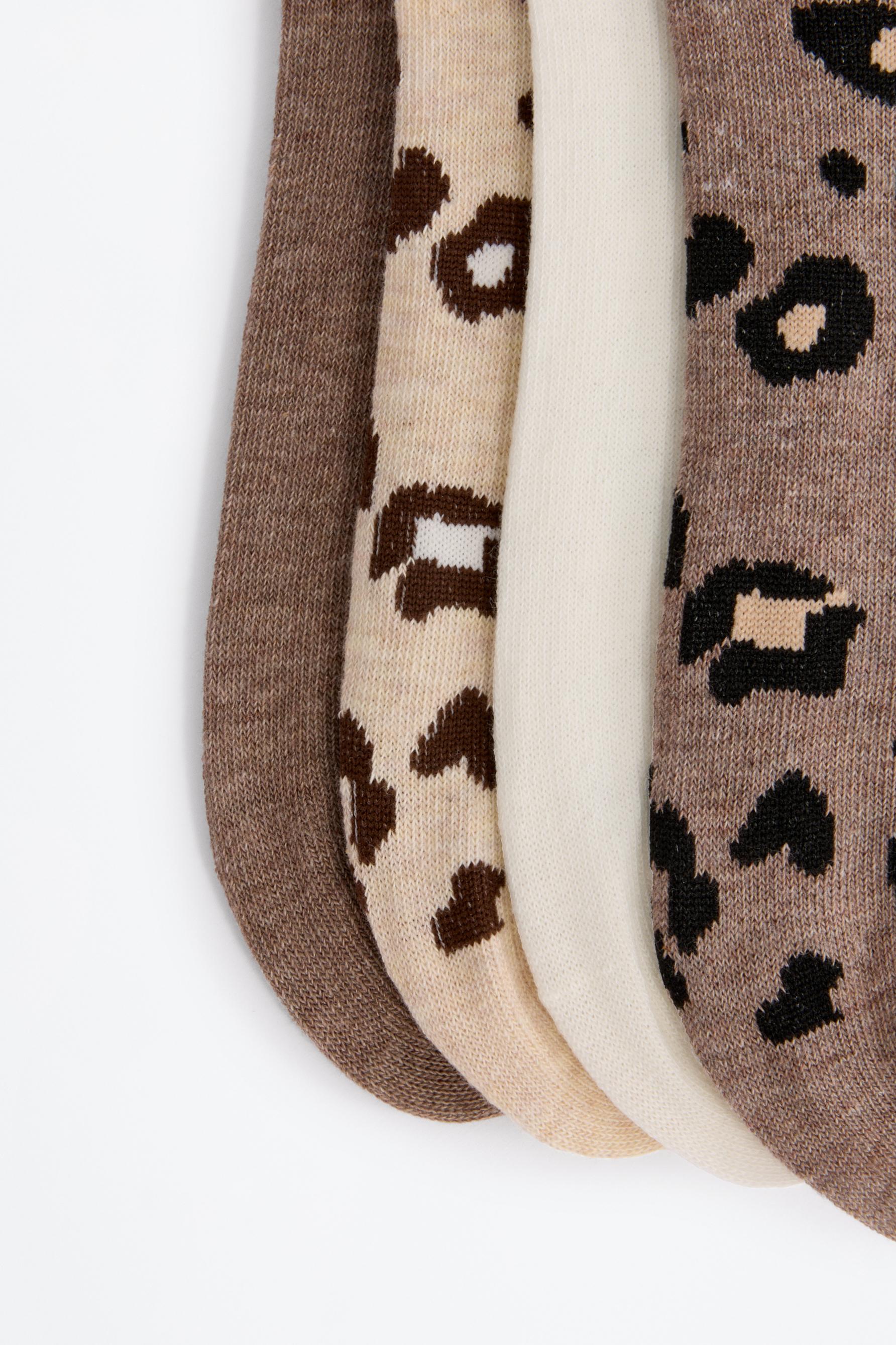 Ankle socks (4-Pack) — BROWN TONES