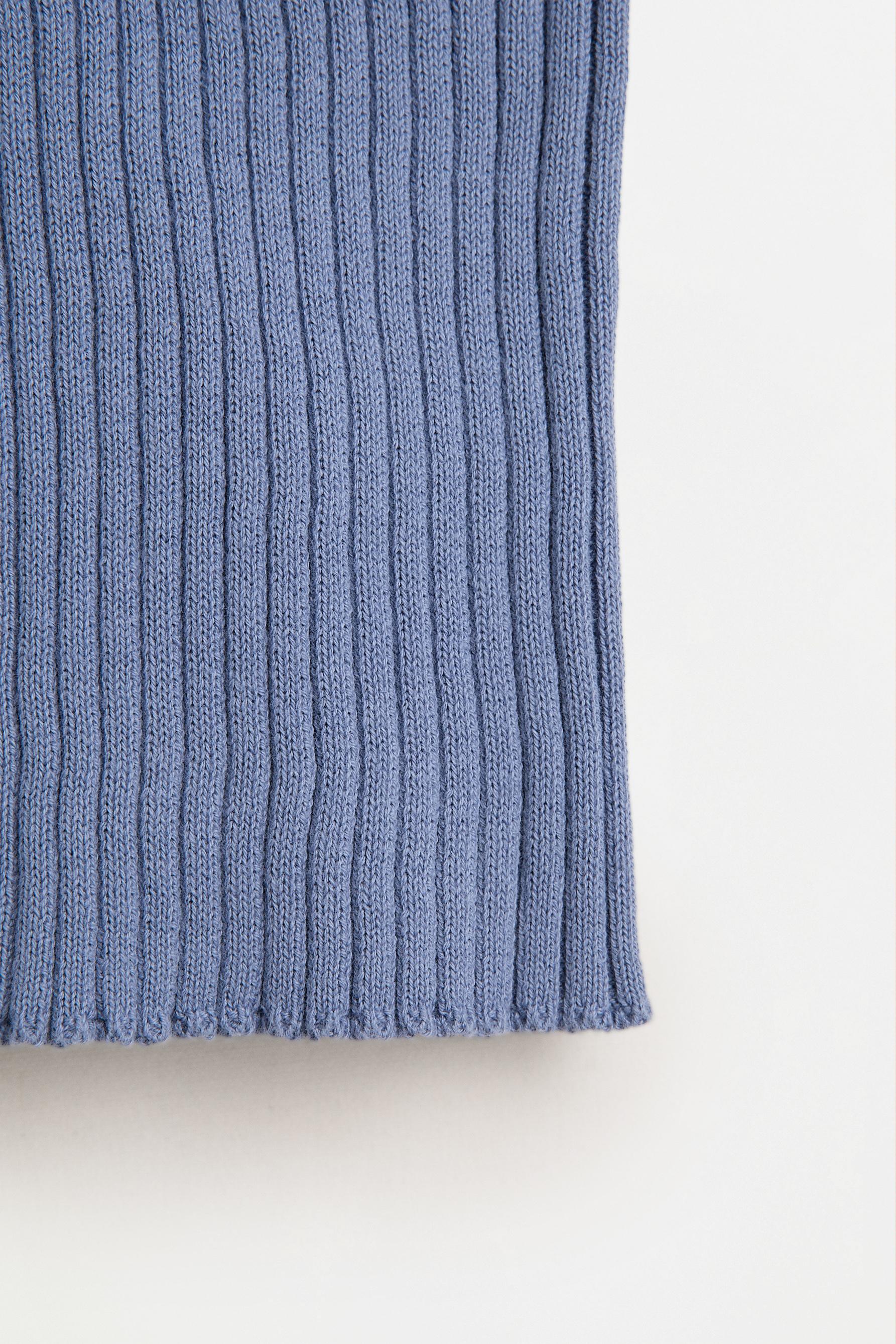 Knit halter top — MEDIUM BLUE