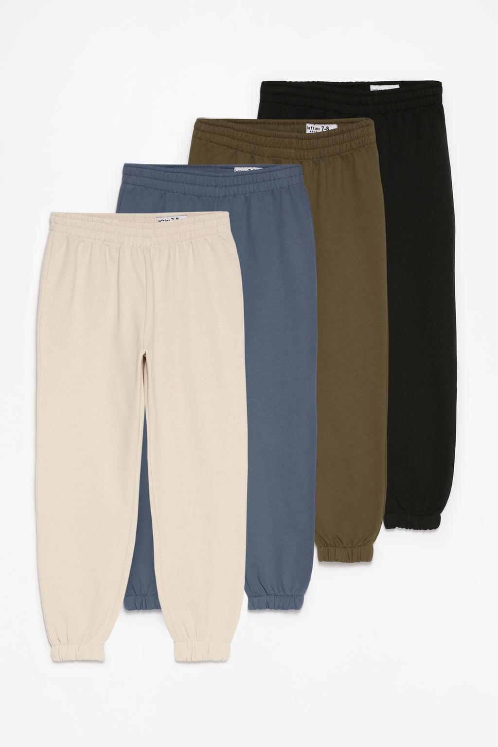 Pack of 4 basic plush trousers