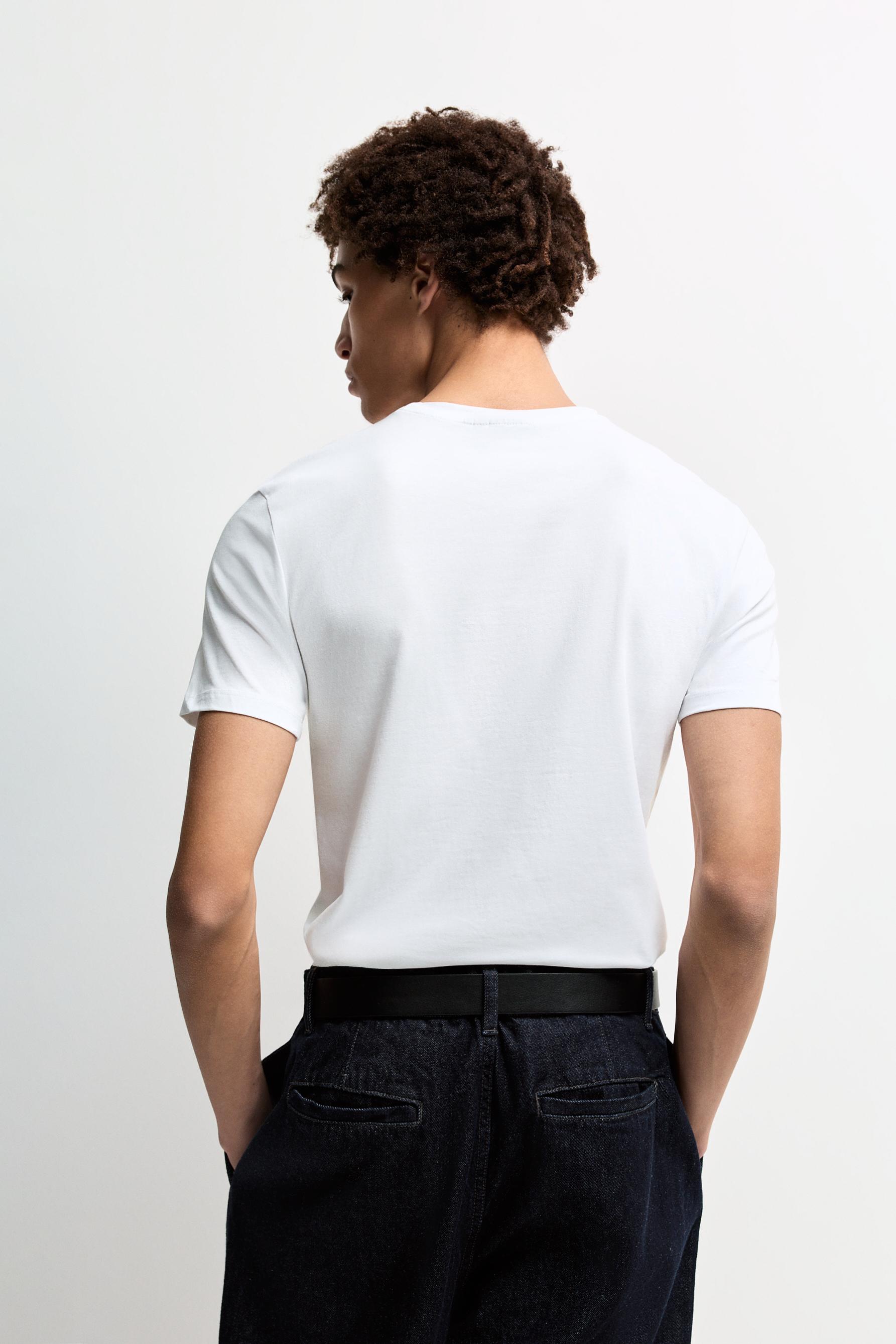 Soft slim fit T-shirt — WHITE