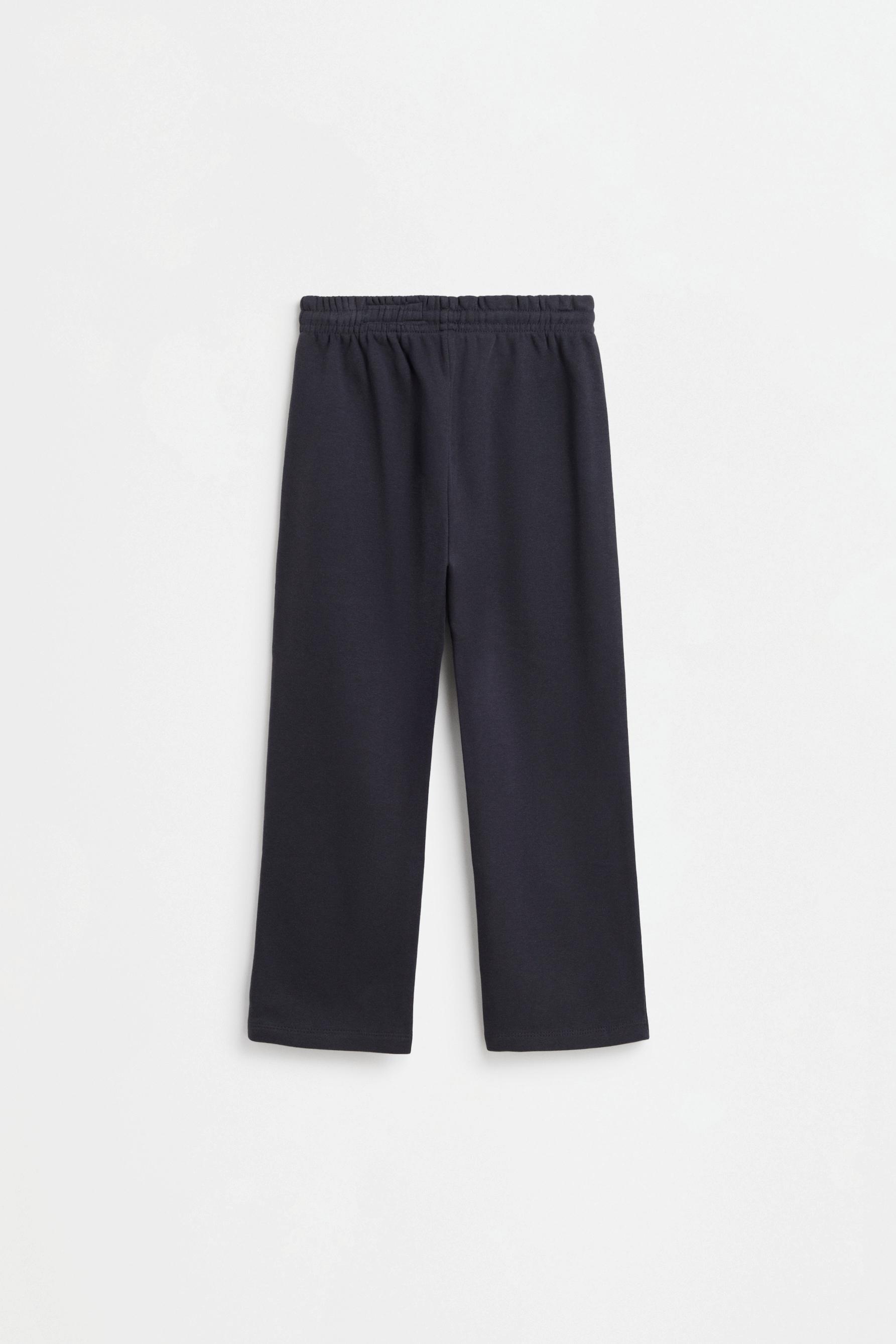 Straight plush trousers — ANTHRACITE GREY