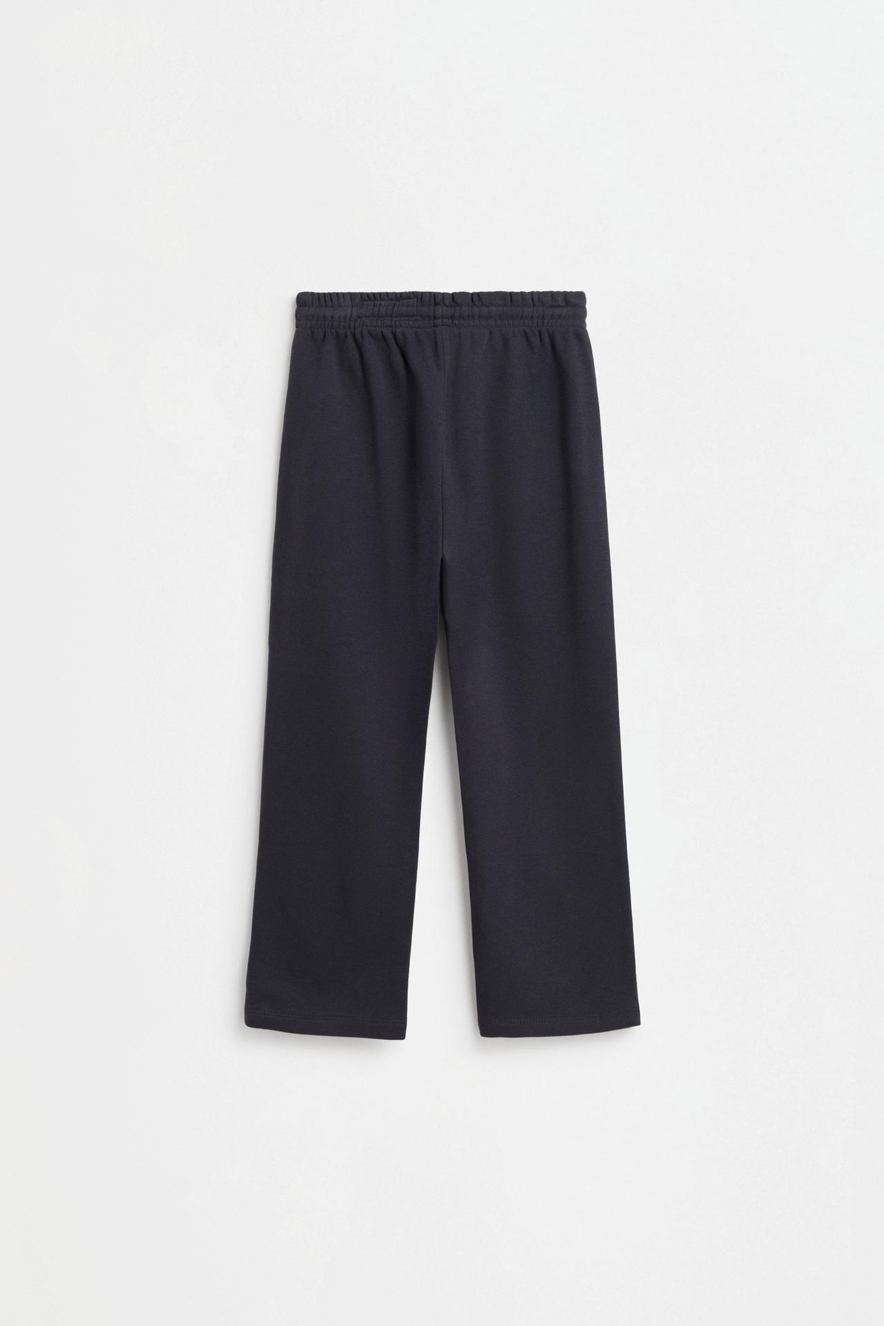 Straight plush trousers — ANTHRACITE GREY
