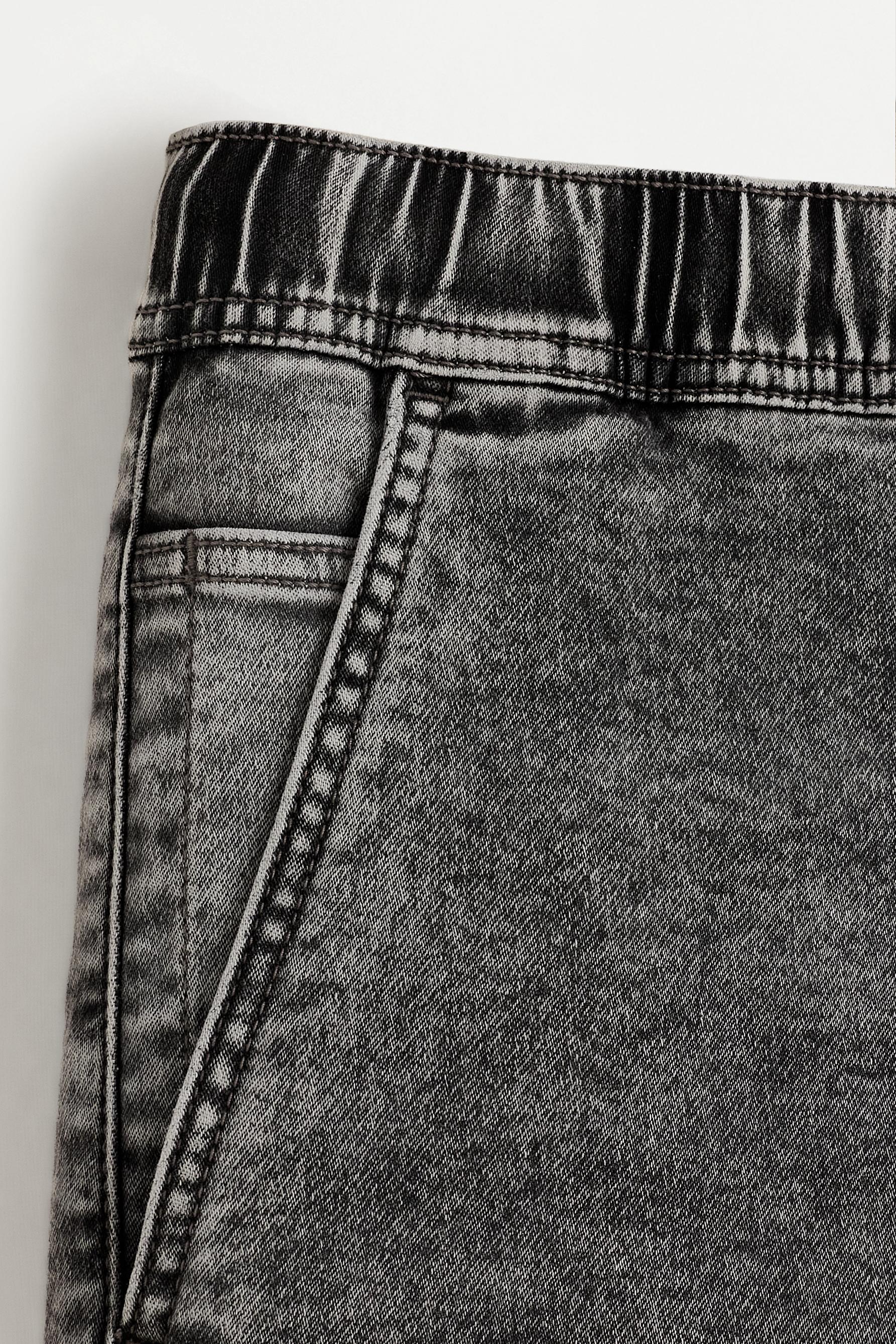 Denim jogger Bermuda shorts — CHARCOAL