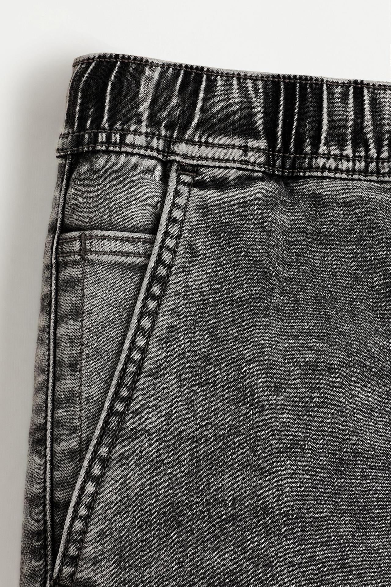 Denim jogger Bermuda shorts — CHARCOAL