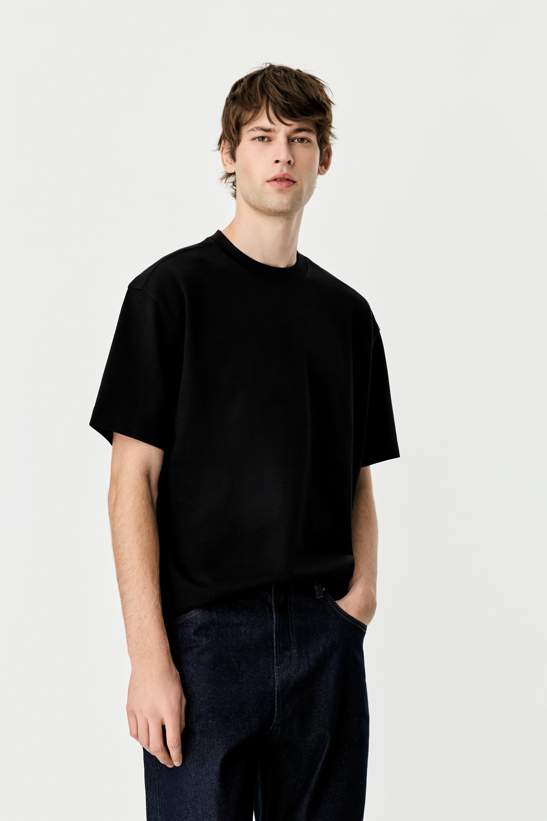 Soft Interlock T-shirt — BLACK