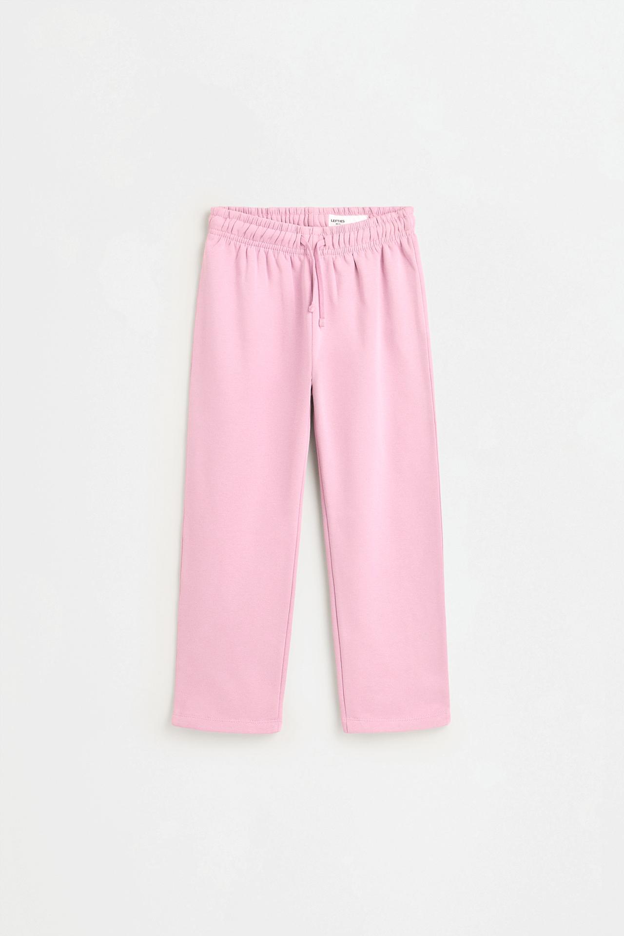 Straight-leg plush trousers — FADED PINK