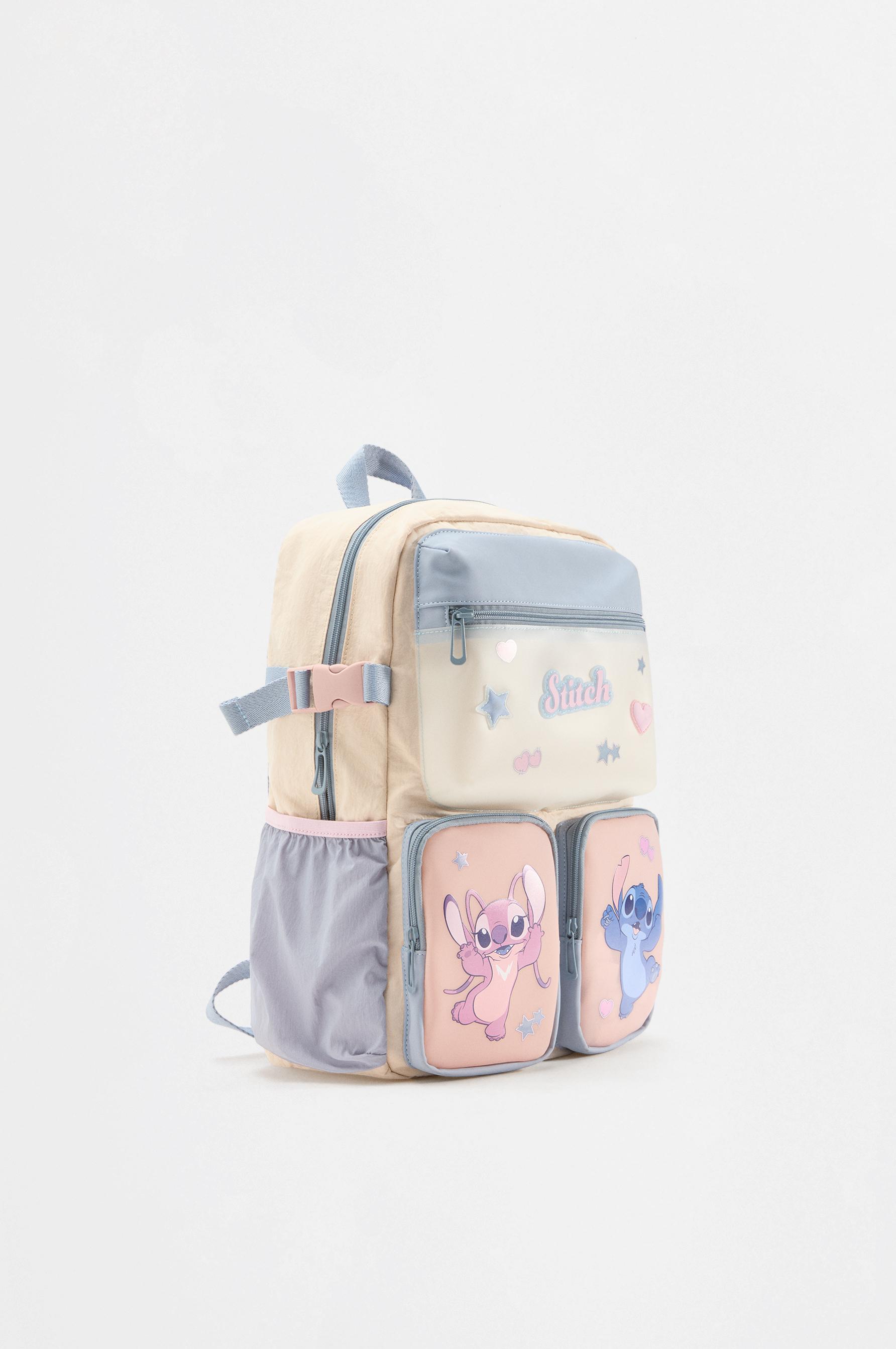 Stitch & Angel ©Disney multi-pocket backpack — PALE PINK