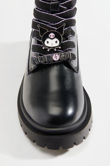 Kuromi Hello Kitty ©SANRIO lace-up boots — BLACK 3