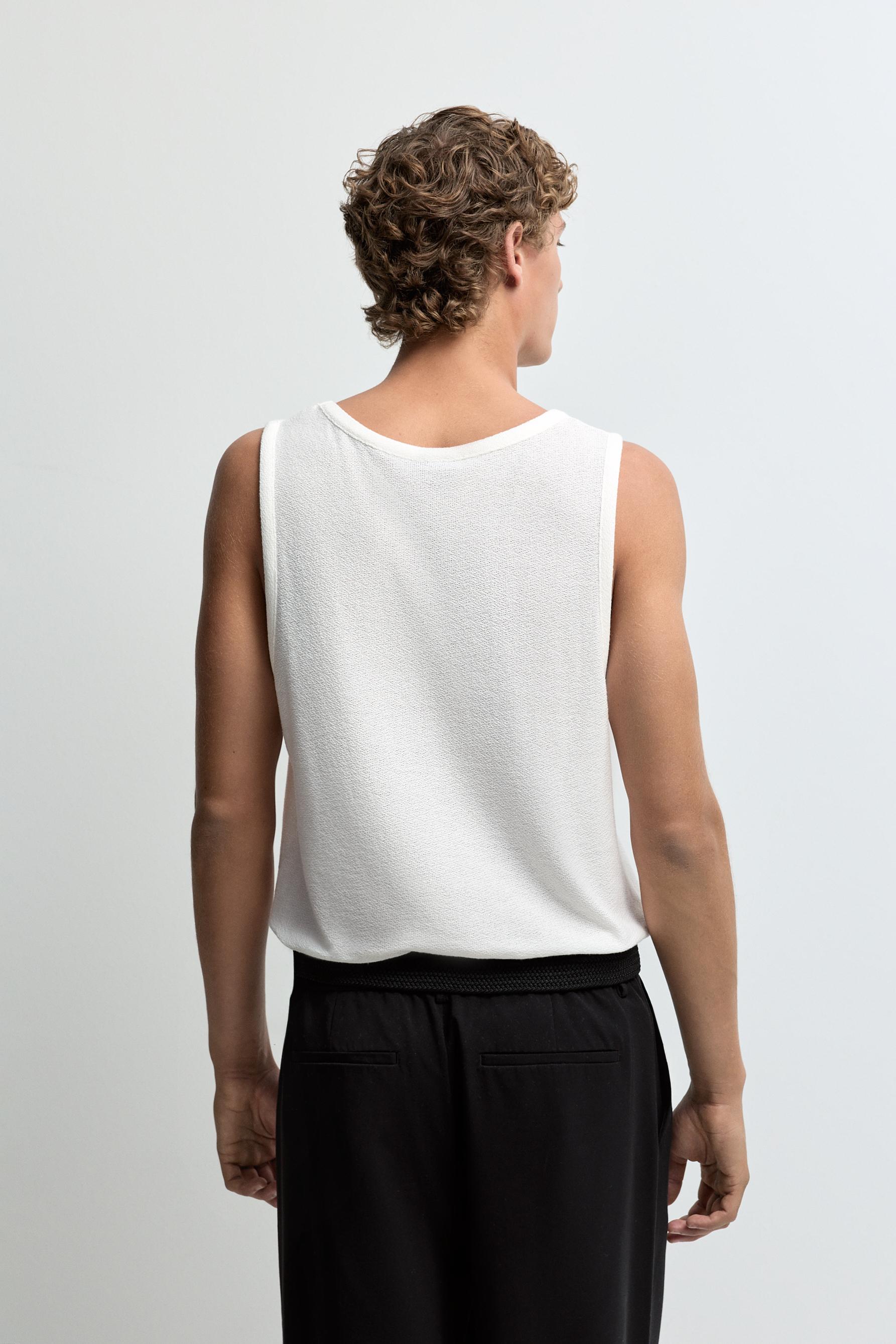 Rustic tank top — OFF WHITE