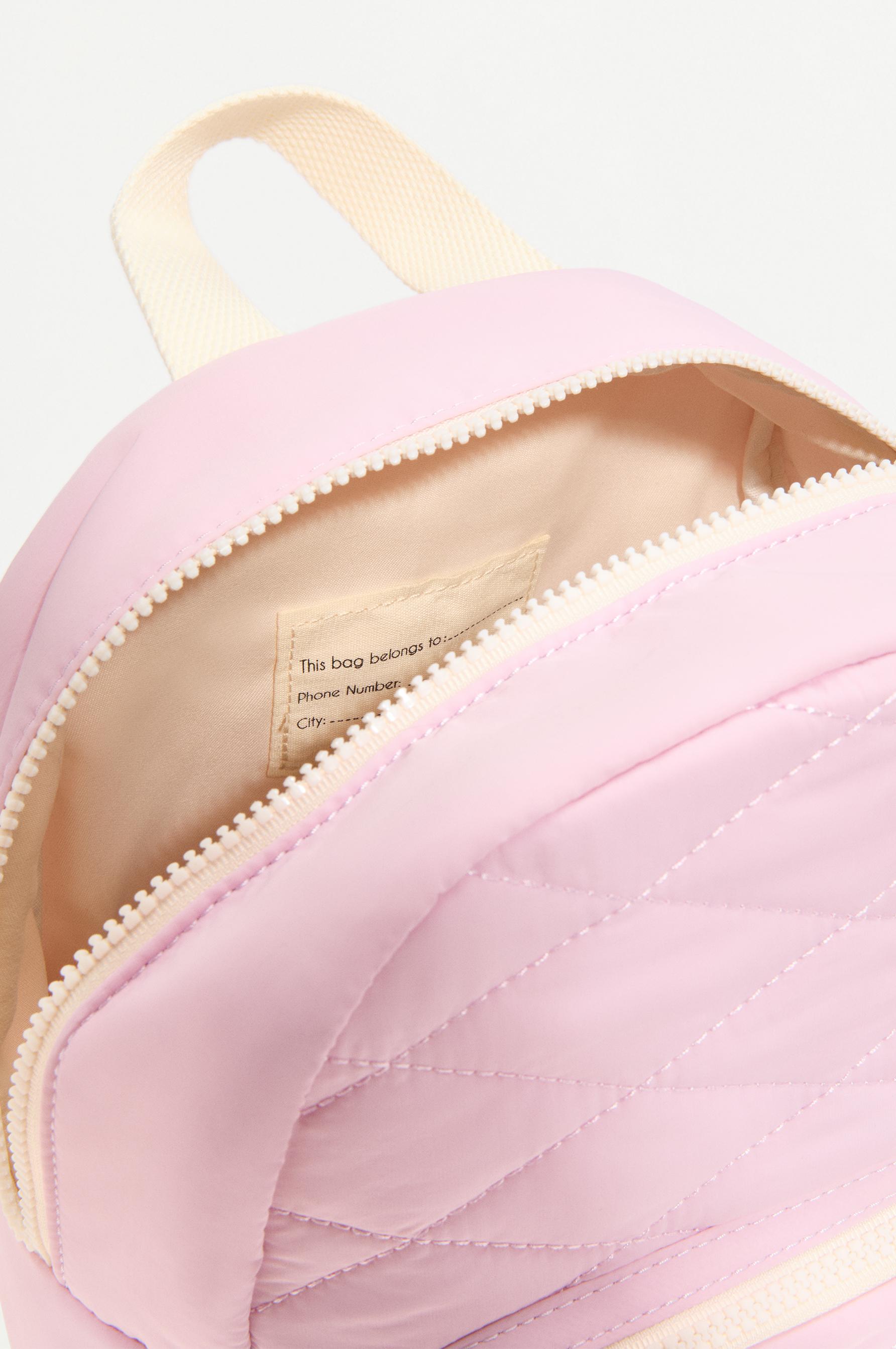 QUILTED BACKPACK — PINK