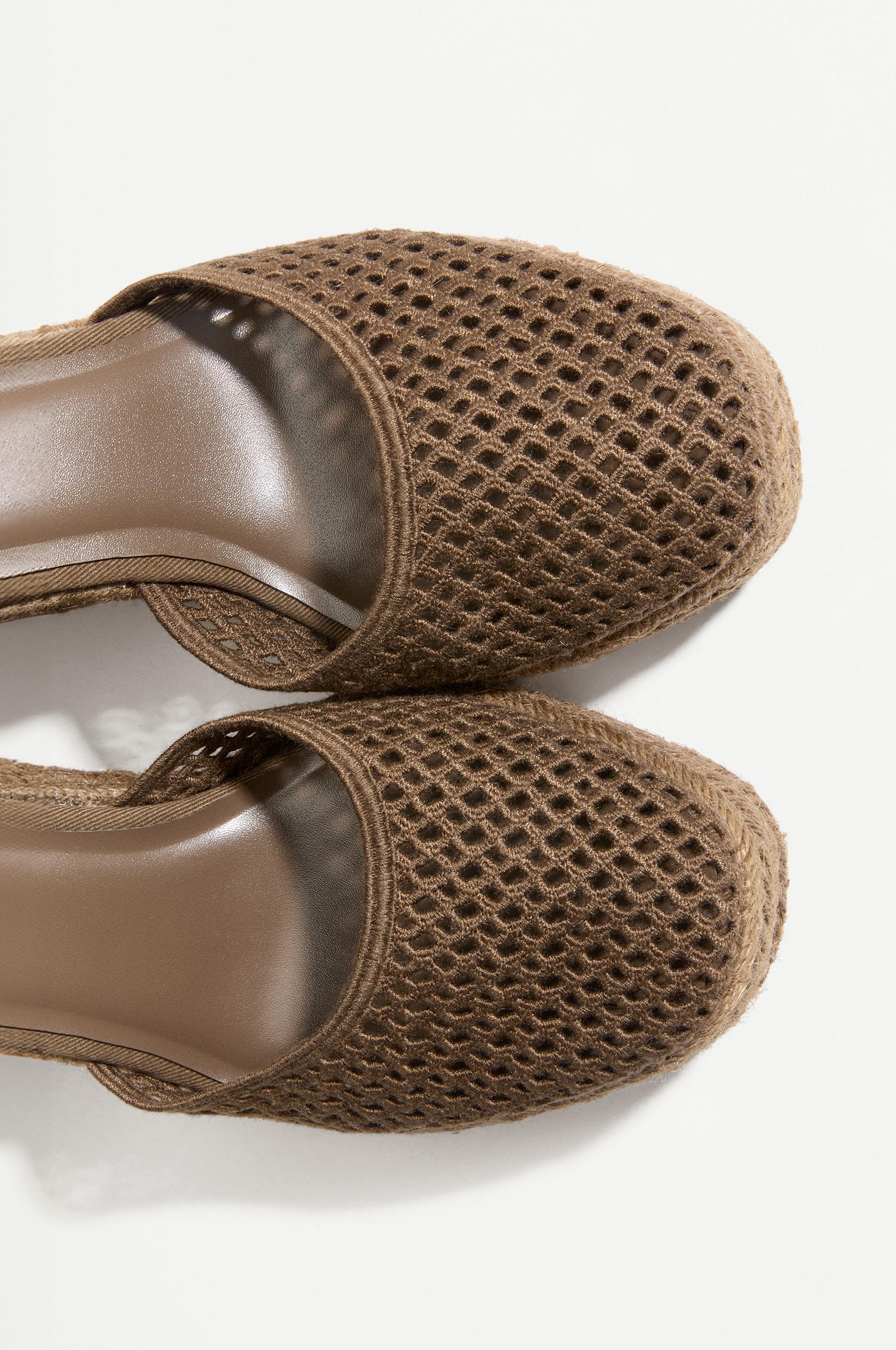 Jute wedge — KHAKI