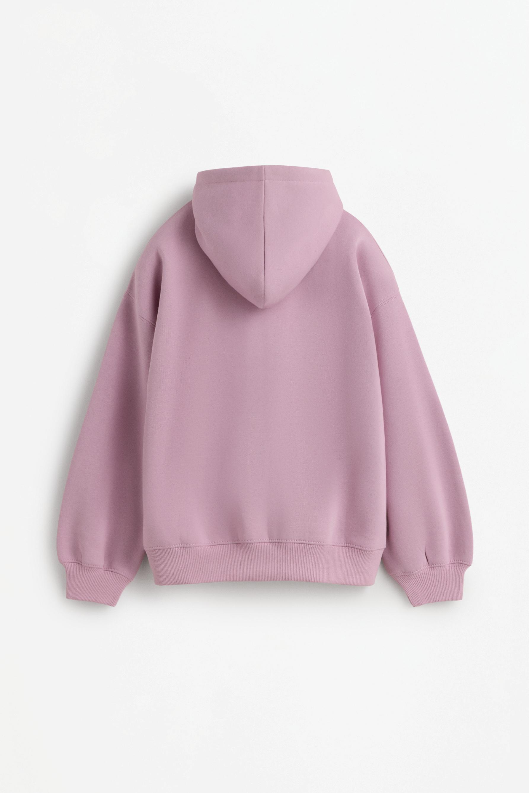 Zip-up hoodie — PALE MAUVE
