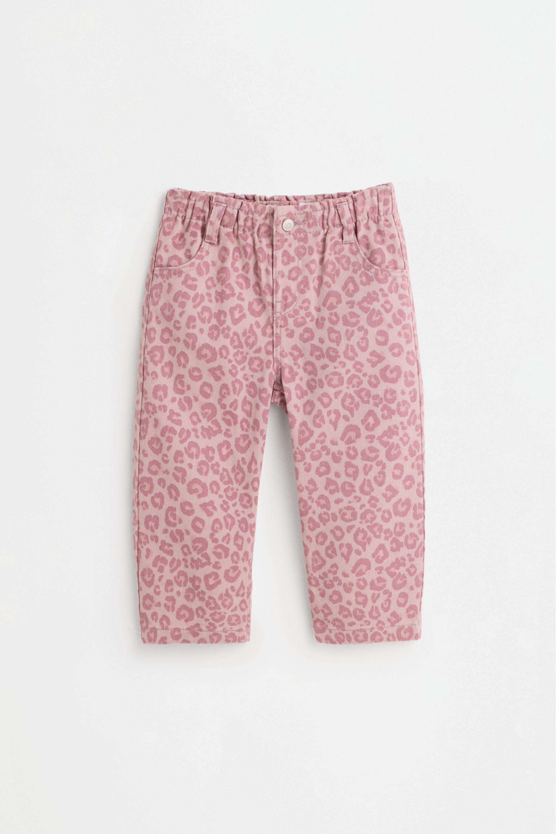 Animal print wide-leg trousers — MEDIUM PINK