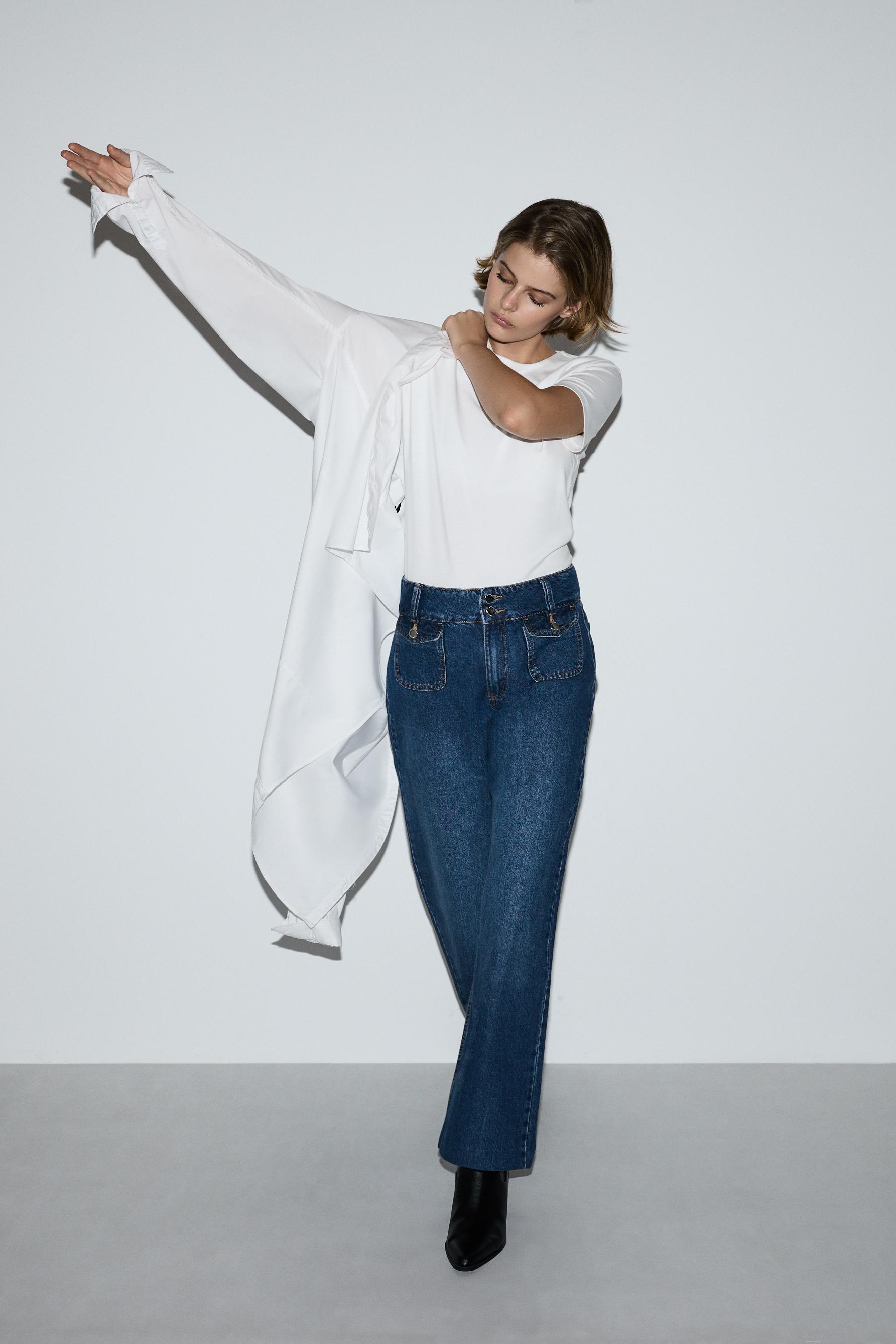 Wide-leg jeans with pockets — PALE INDIGO