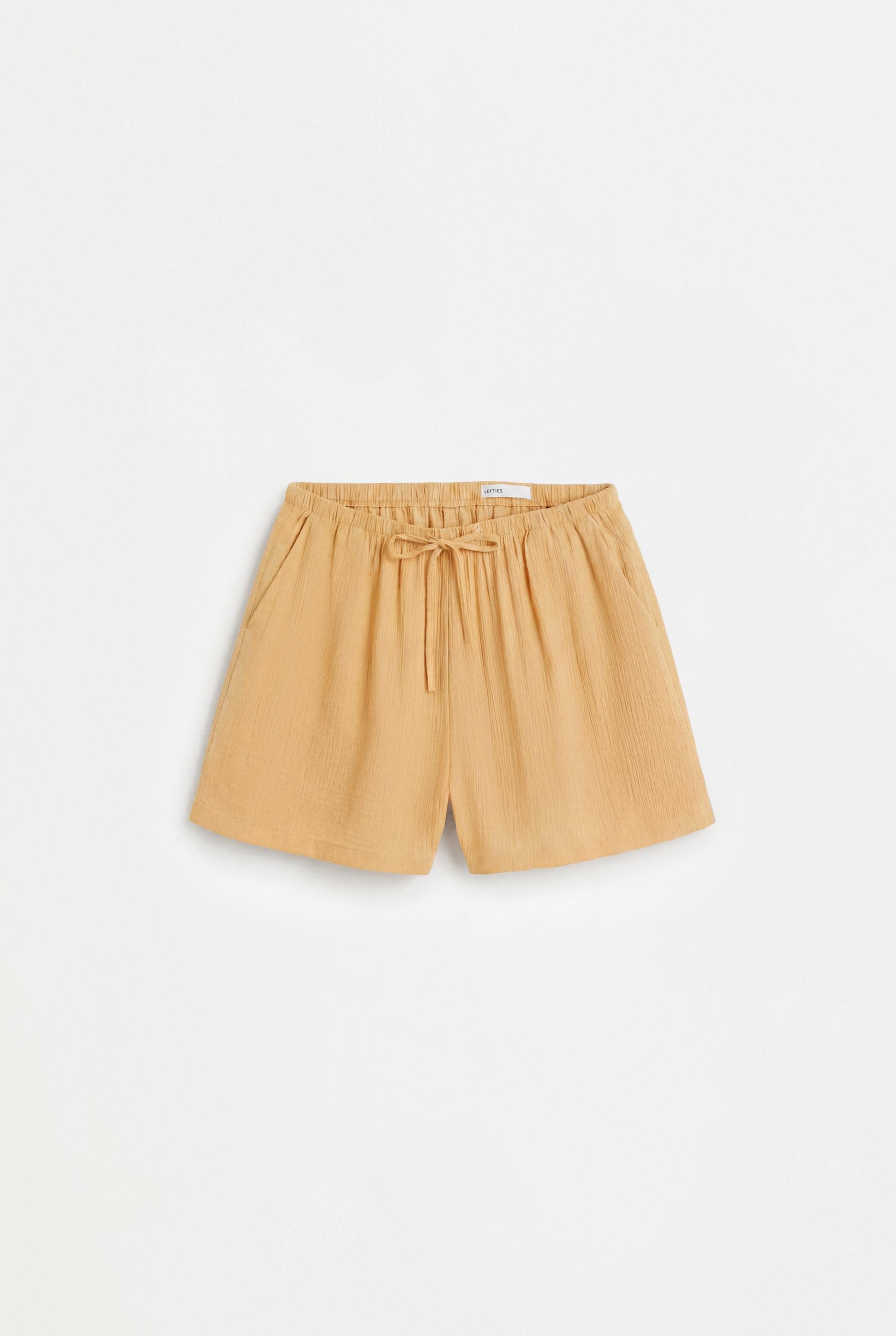 Textured shorts — YELLOW