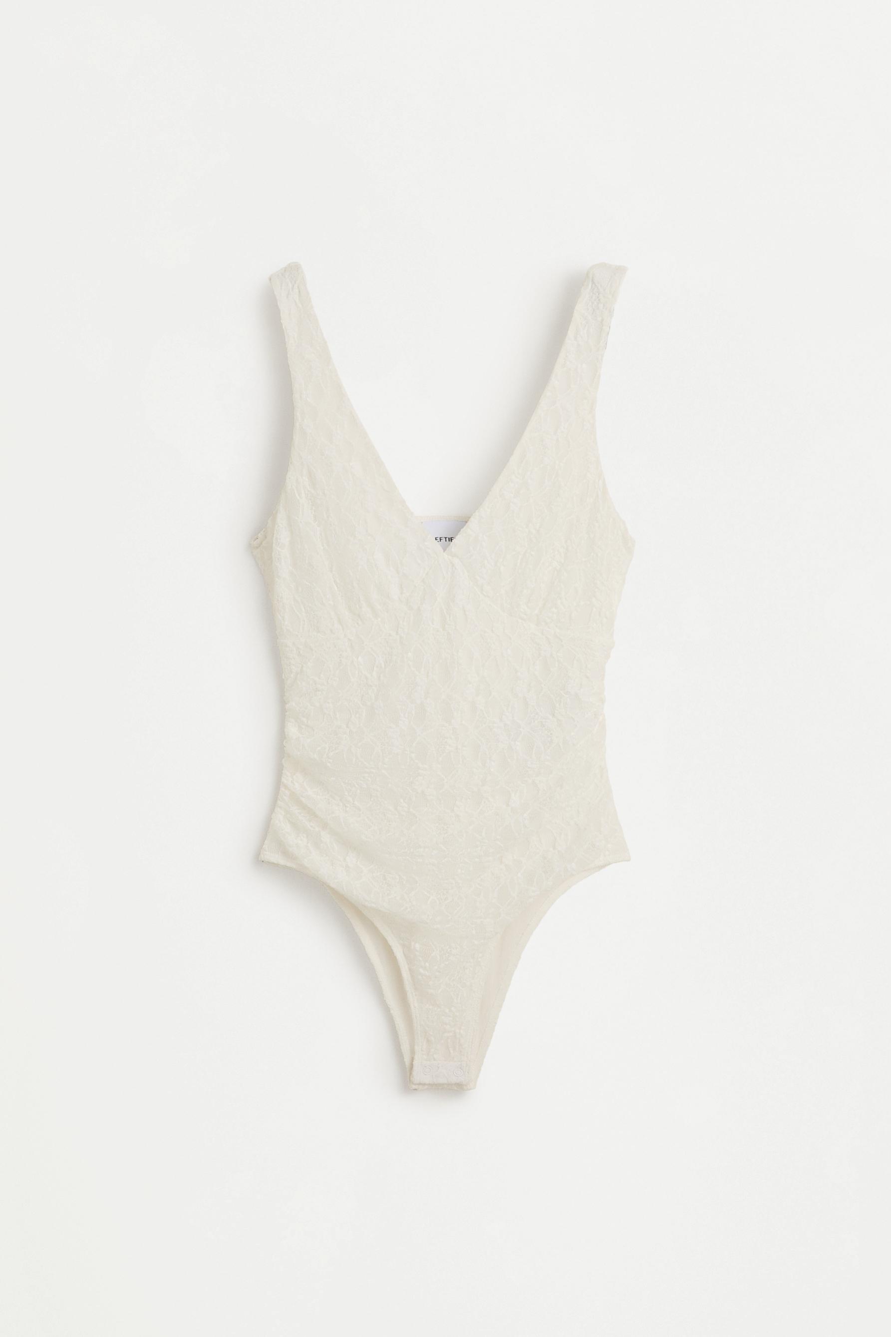 Lace bodysuit — OFF WHITE