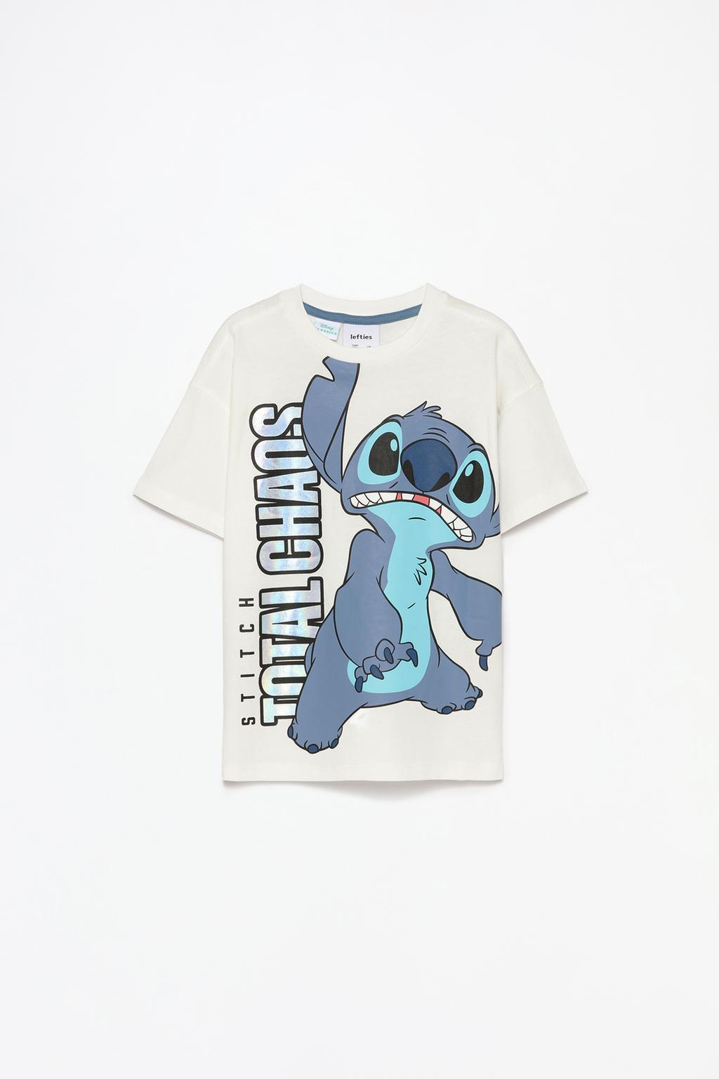 Camiseta Stitch ©Disney texto metalizado