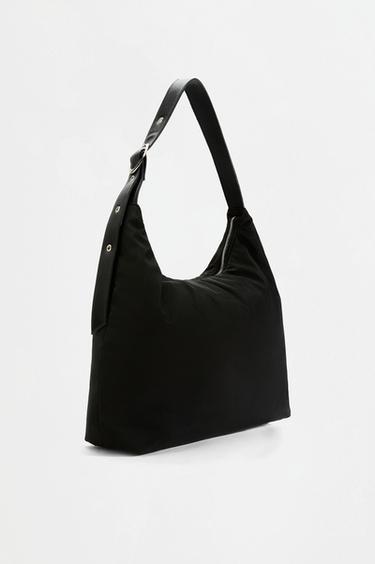 Nylon shoulder bag — BLACK 2