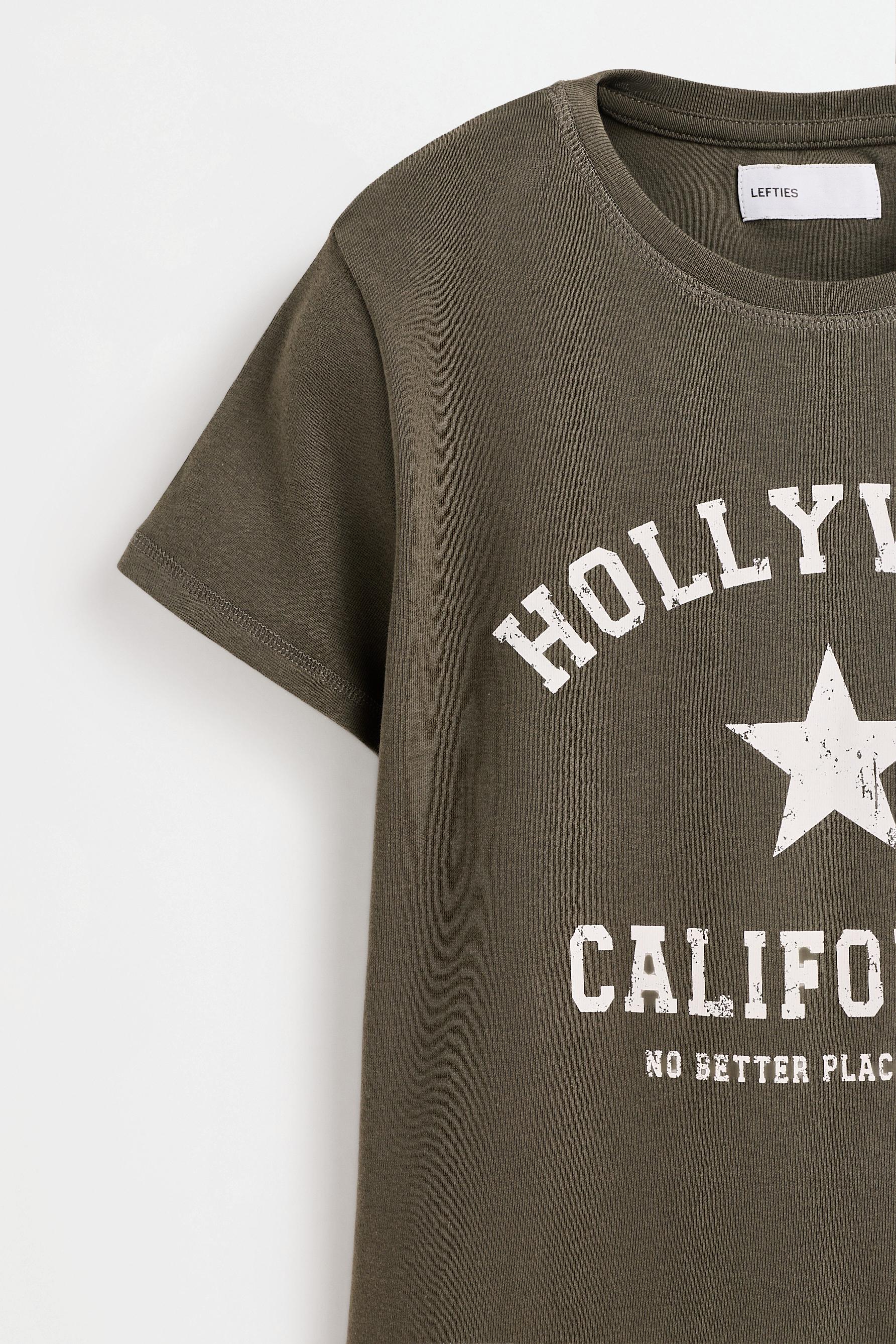 Printed T-shirt — DARK KHAKI