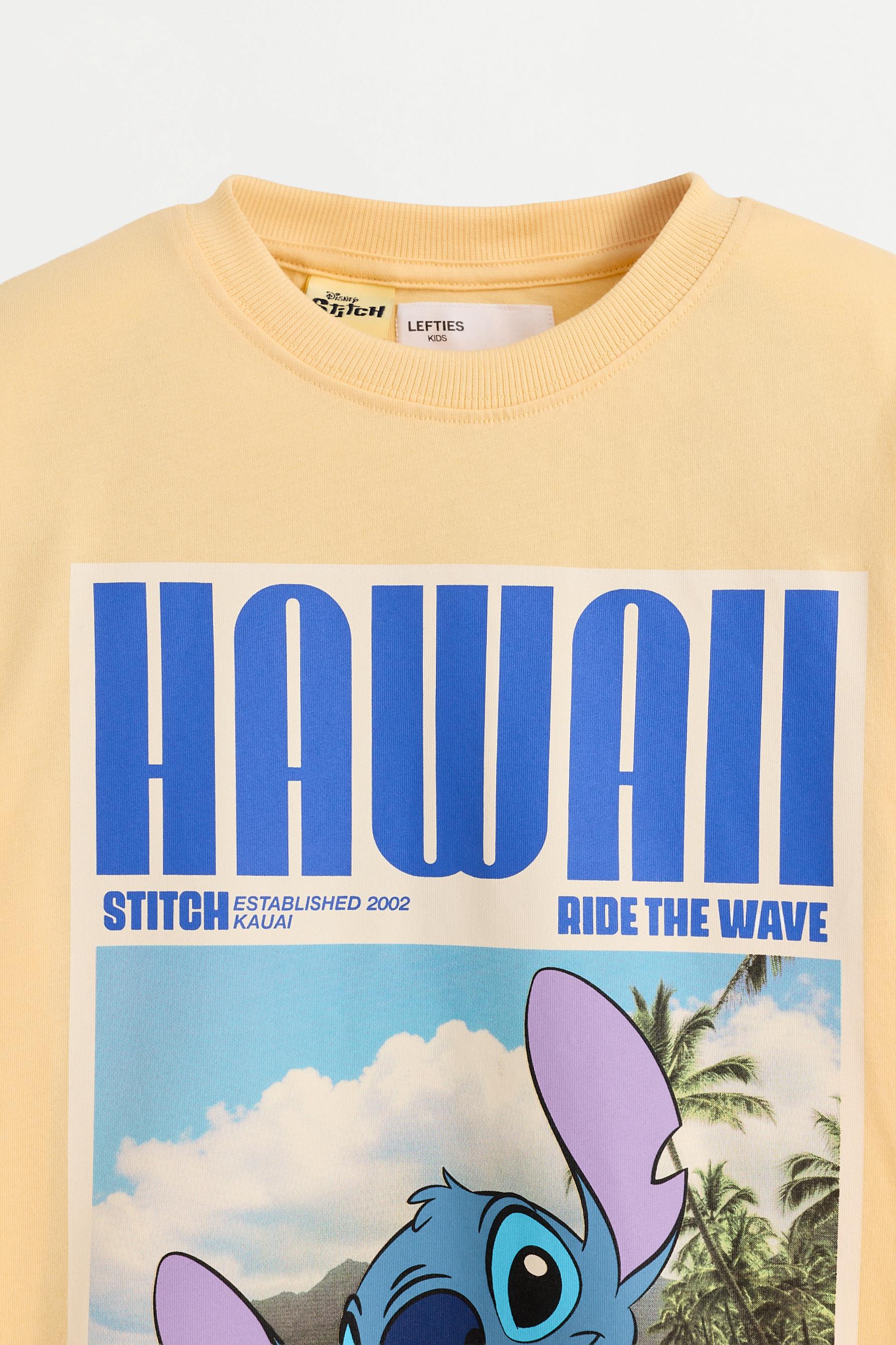 Stitch ©Disney T-shirt with back tag — LIGHT ORANGE