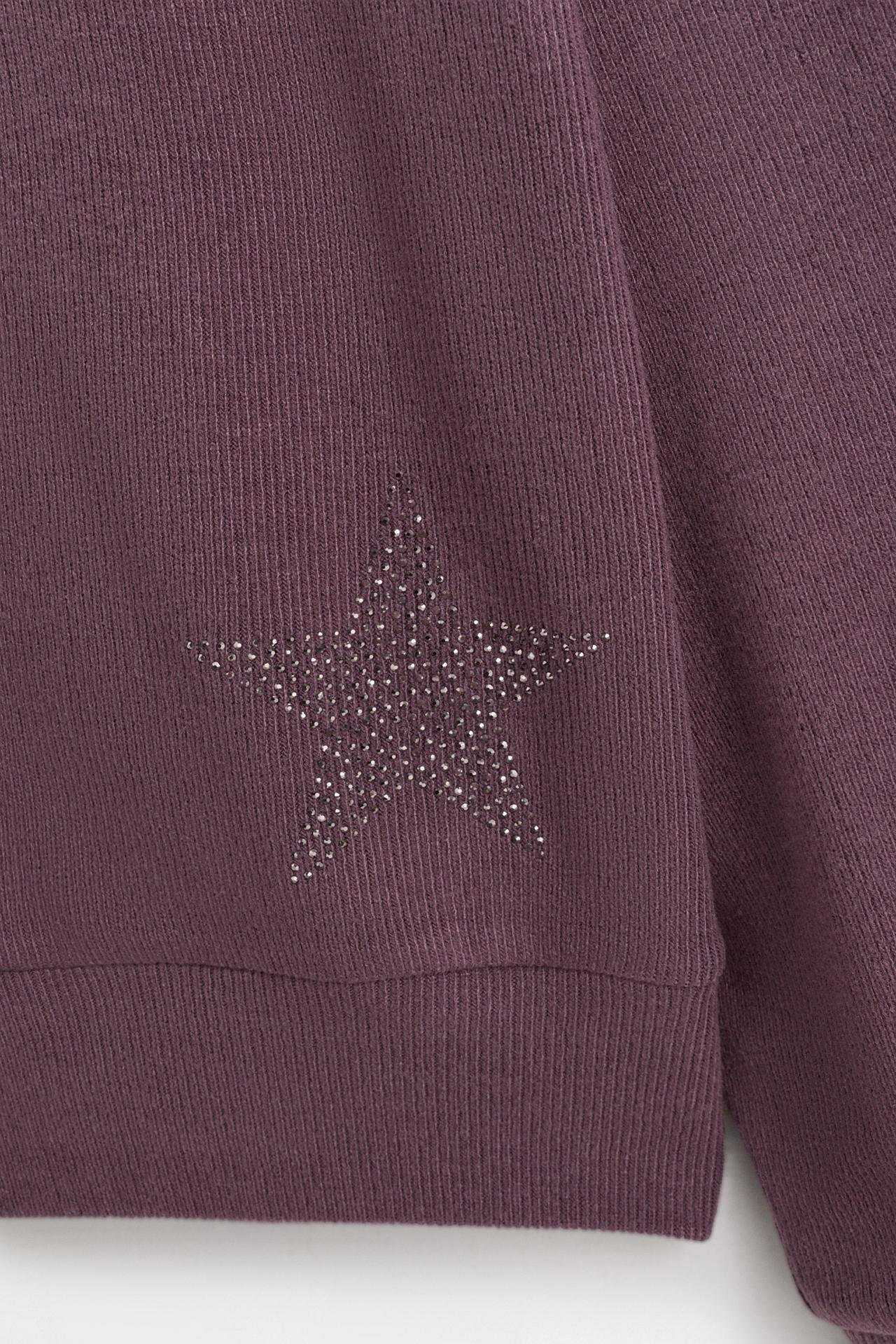 Shimmery bias cut zip hoodie — AUBERGINE