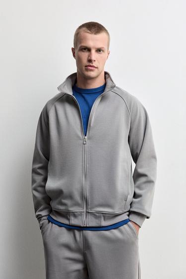 Interlock high-neck jacket — MEDIUM GREY 1