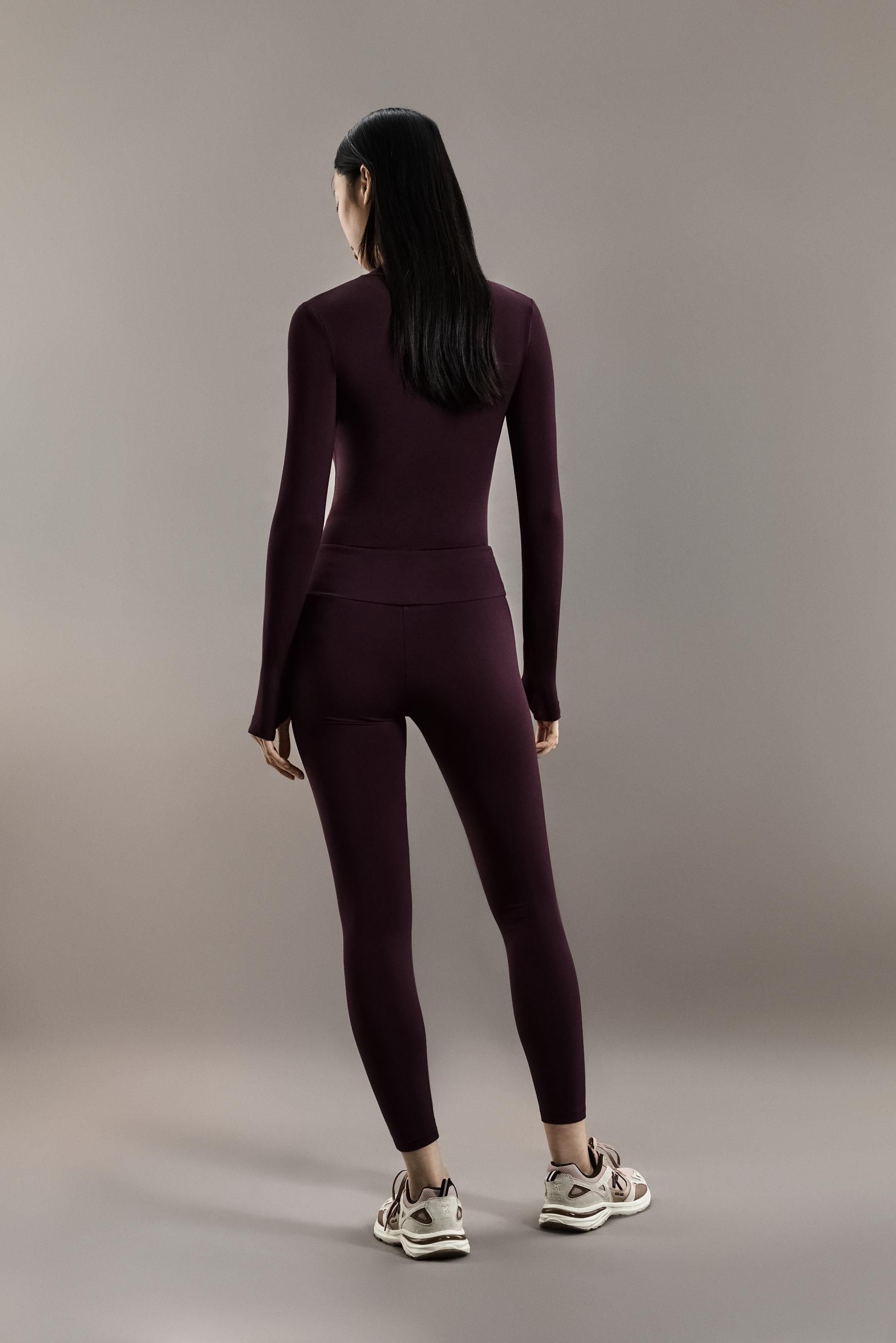 LIGHT WEIGHT thermal leggings (-4ºC to 9ºC) — DARK BURGUNDY