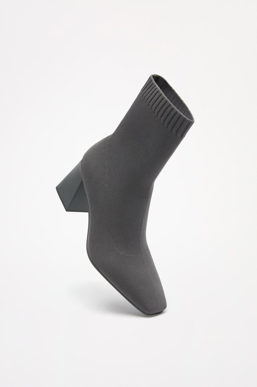 Botin Calcetin Botin Negro H&m Botín Tacón Calcetín Calcetines