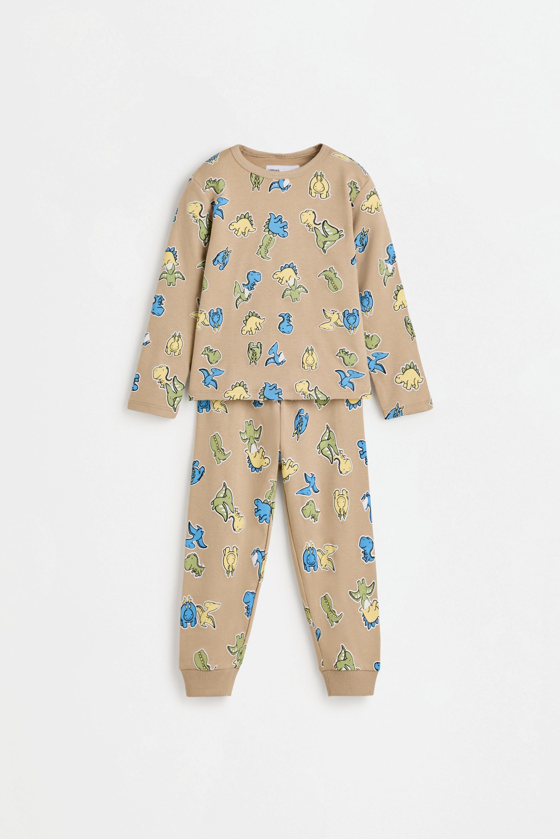 Pack of 2 printed long pyjamas — MEDIUM GREEN