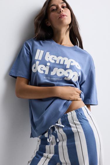 Printed pyjamas — ECRU/BLUE 2
