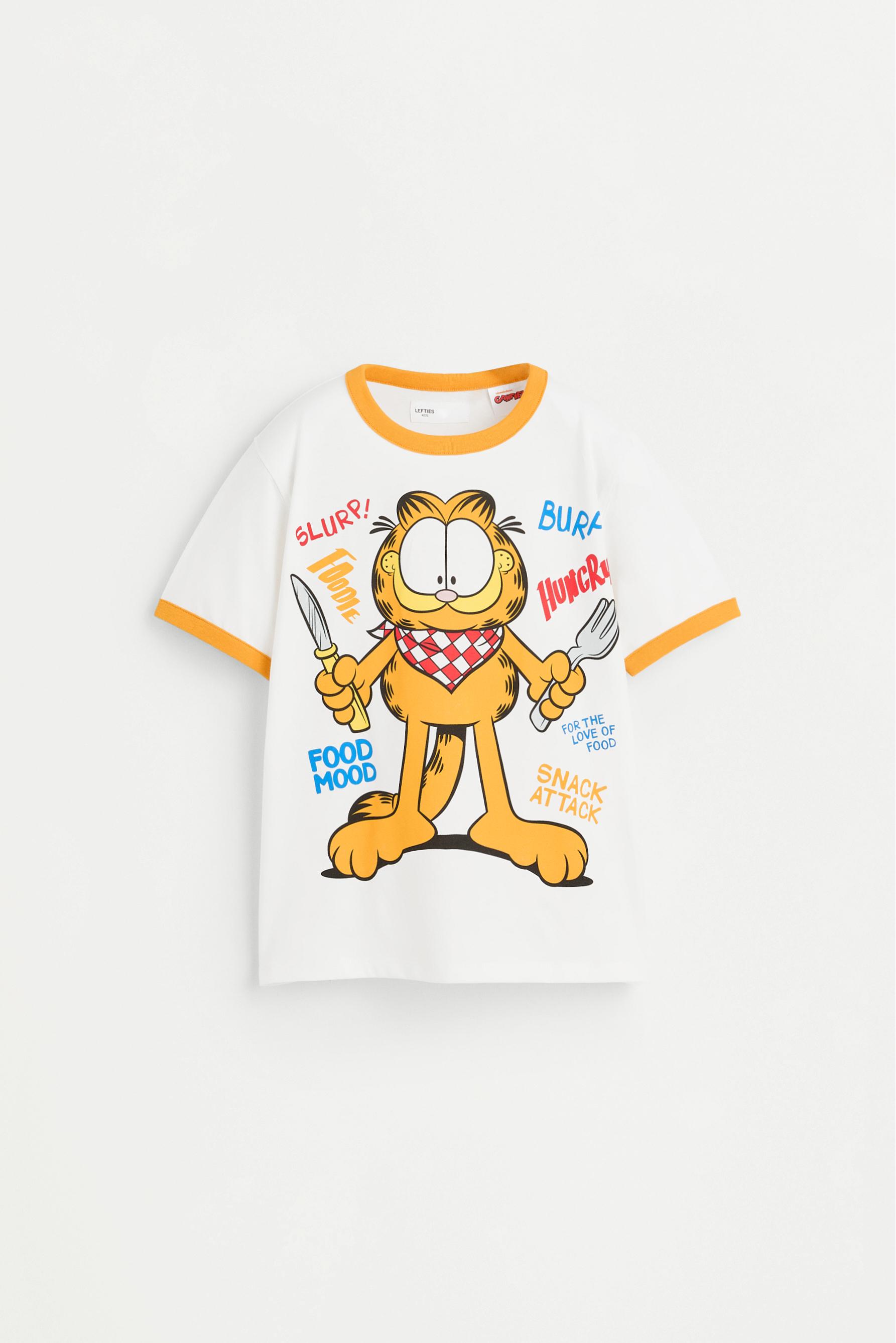Garfield ©Nickelodeon short pyjamas with eye mask — WHITE