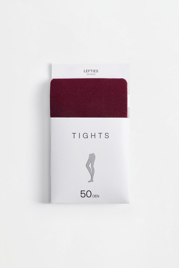50 denier tights — BURGUNDY