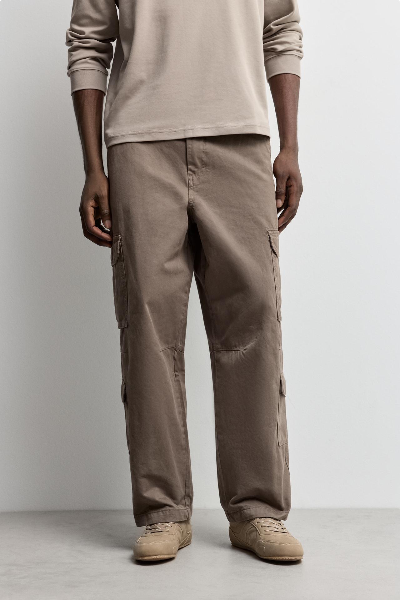Baggy cargo trousers — TAUPE BROWN
