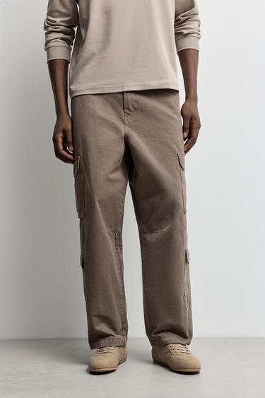 Baggy cargo trousers — TAUPE BROWN 2