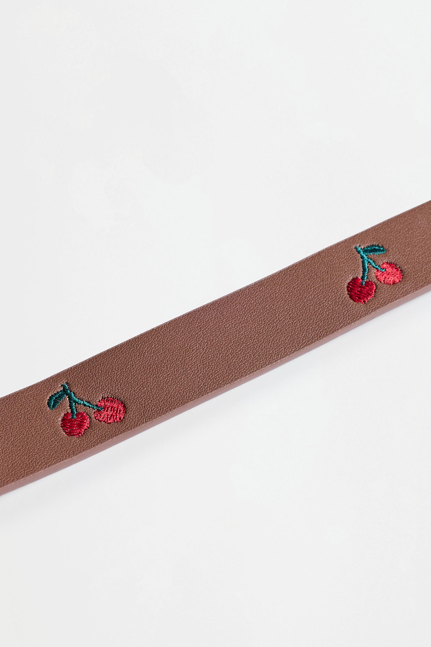 Cherry embroidered belt — BUTTER