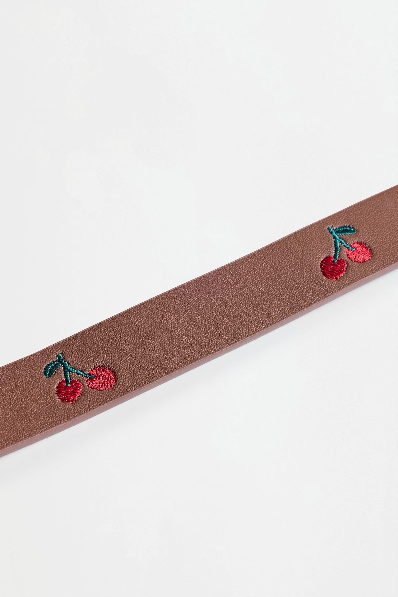 Cherry embroidered belt — BUTTER