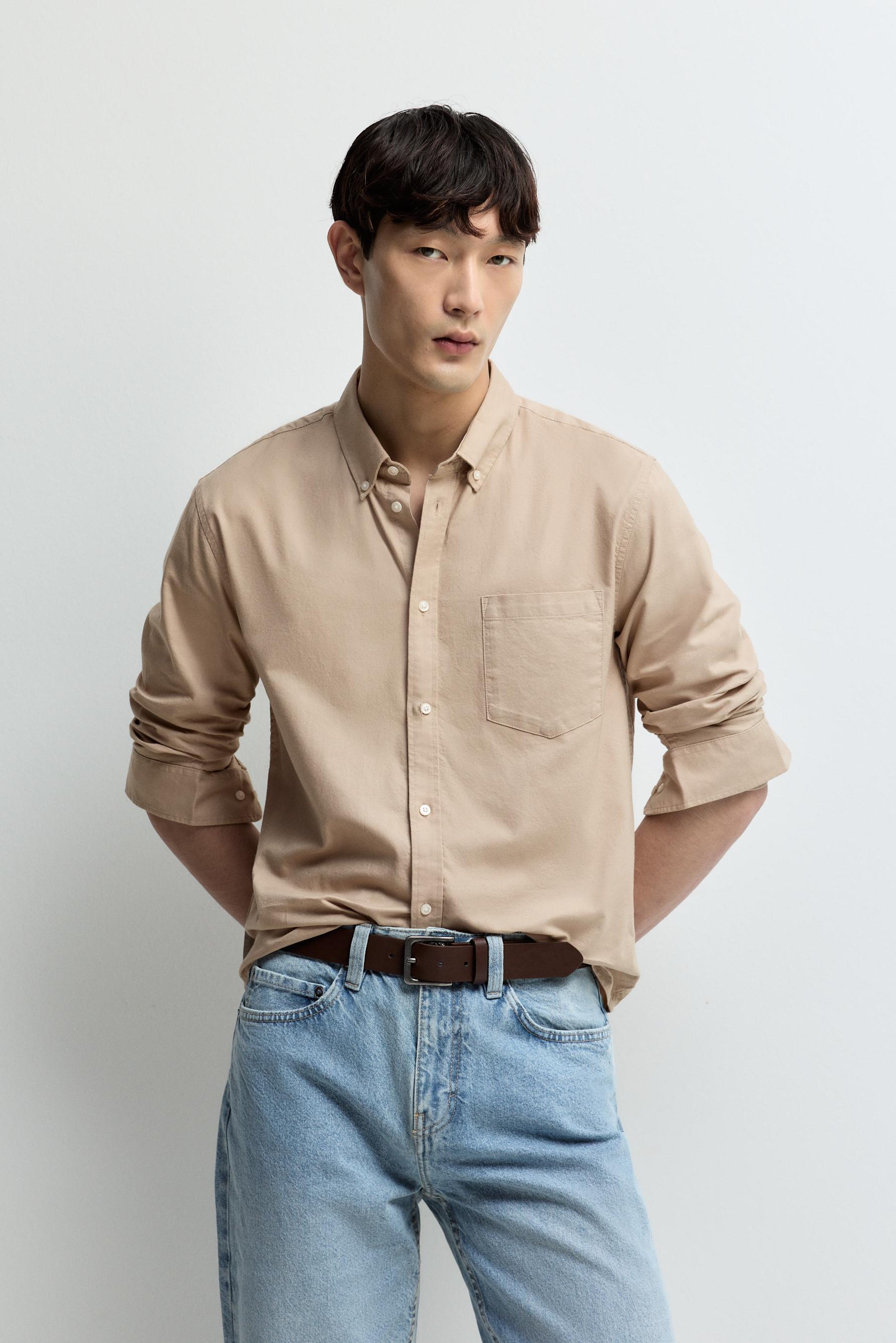 Oxford shirt — PALE OCHRE