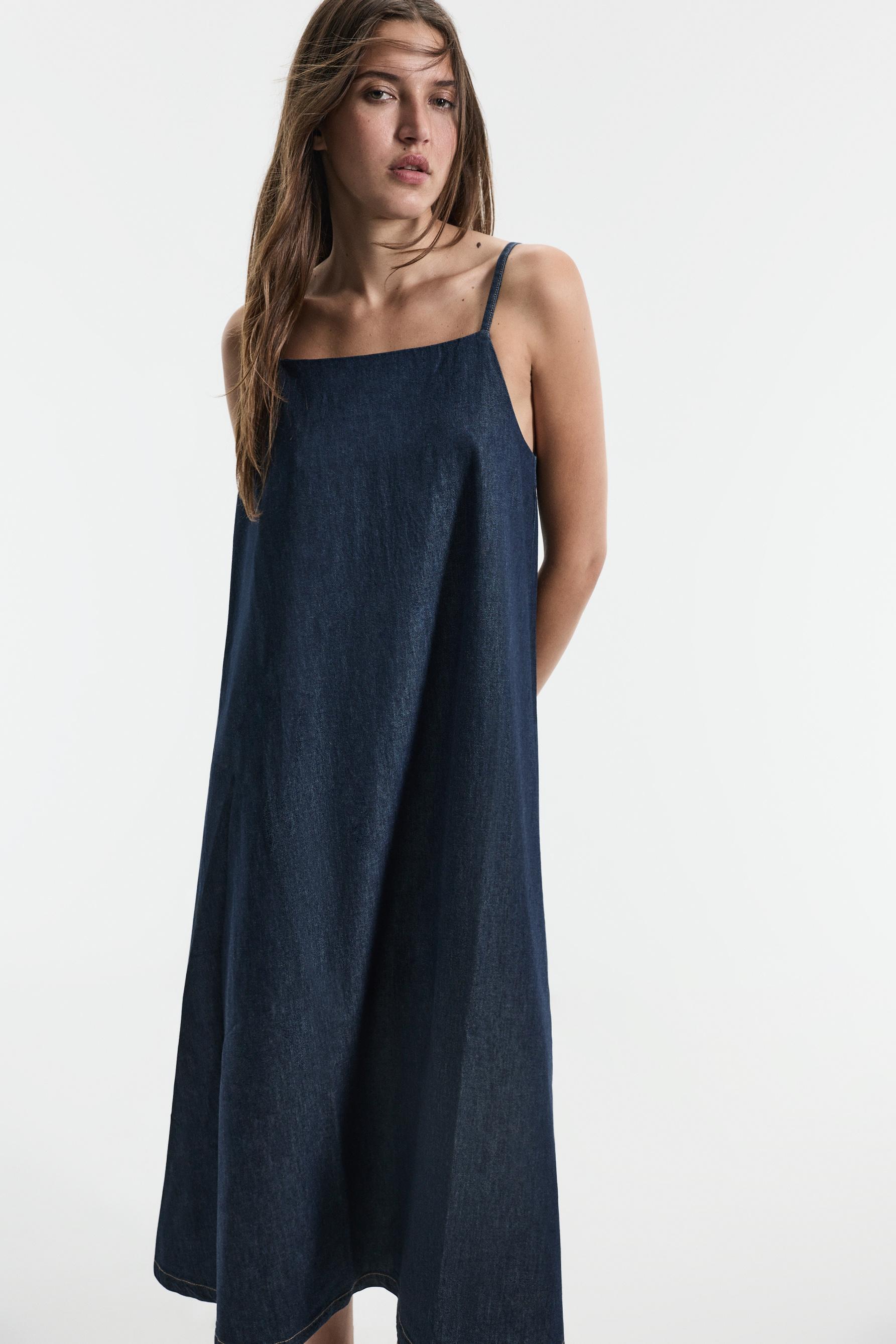 Lightweight denim dress — NAVY