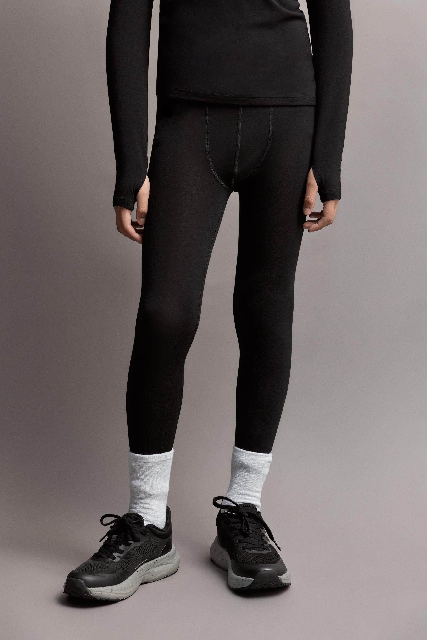 LIGHTWEIGHT thermal comfort leggings — BLACK
