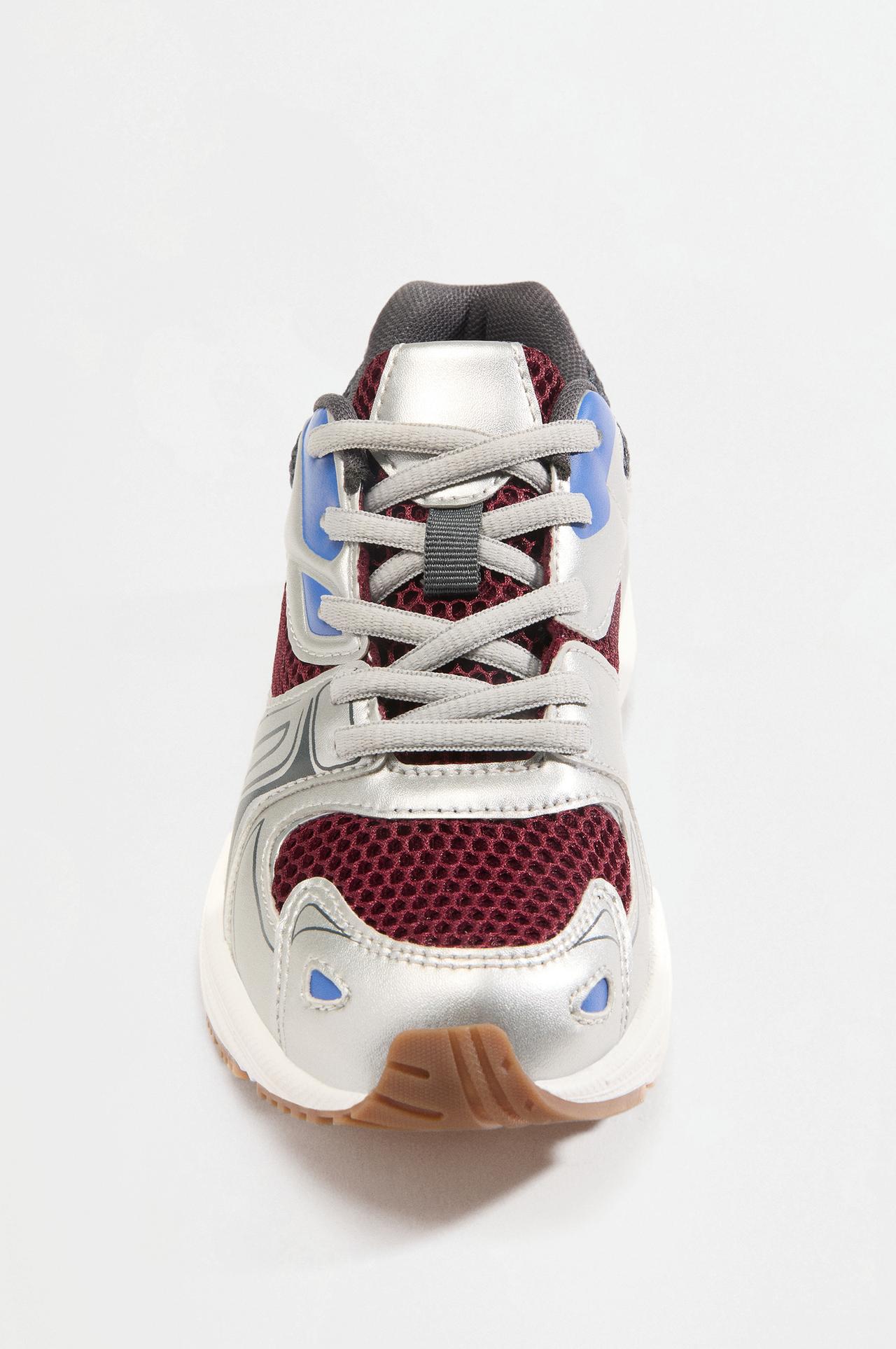 Metallic sneakers metallic — BURGUNDY