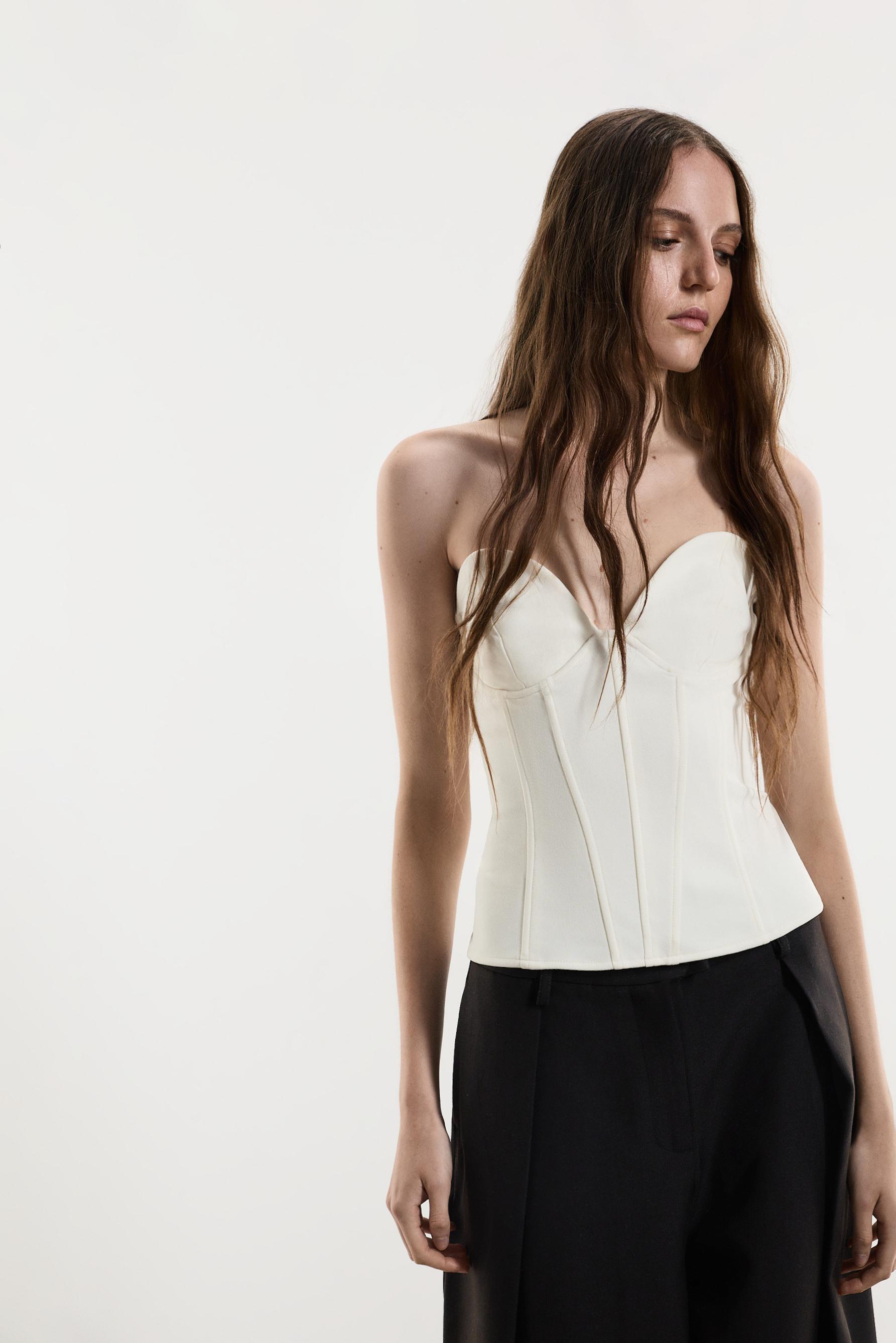 Bustier top — WHITE
