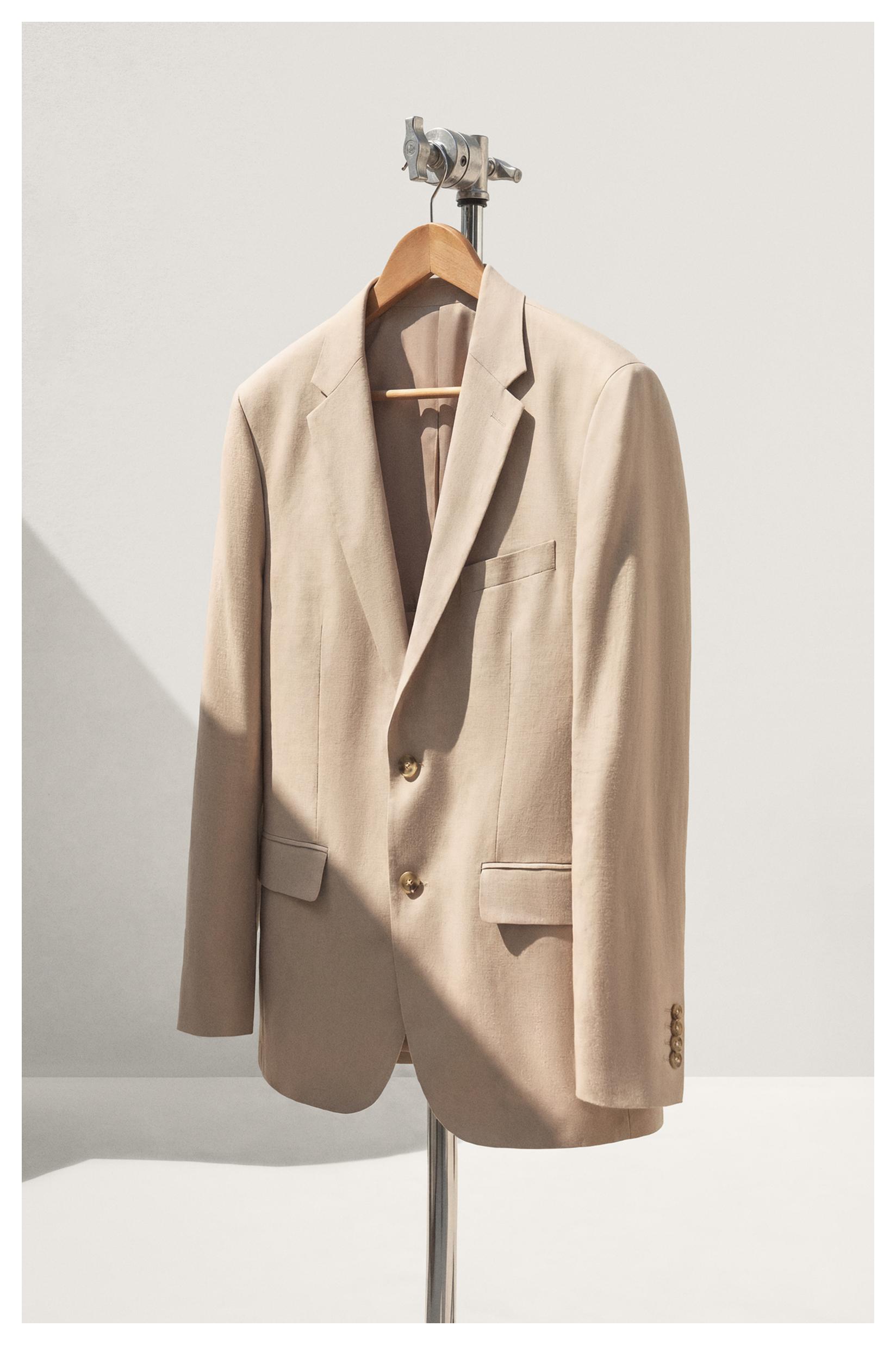100% linen suit blazer — ECRU